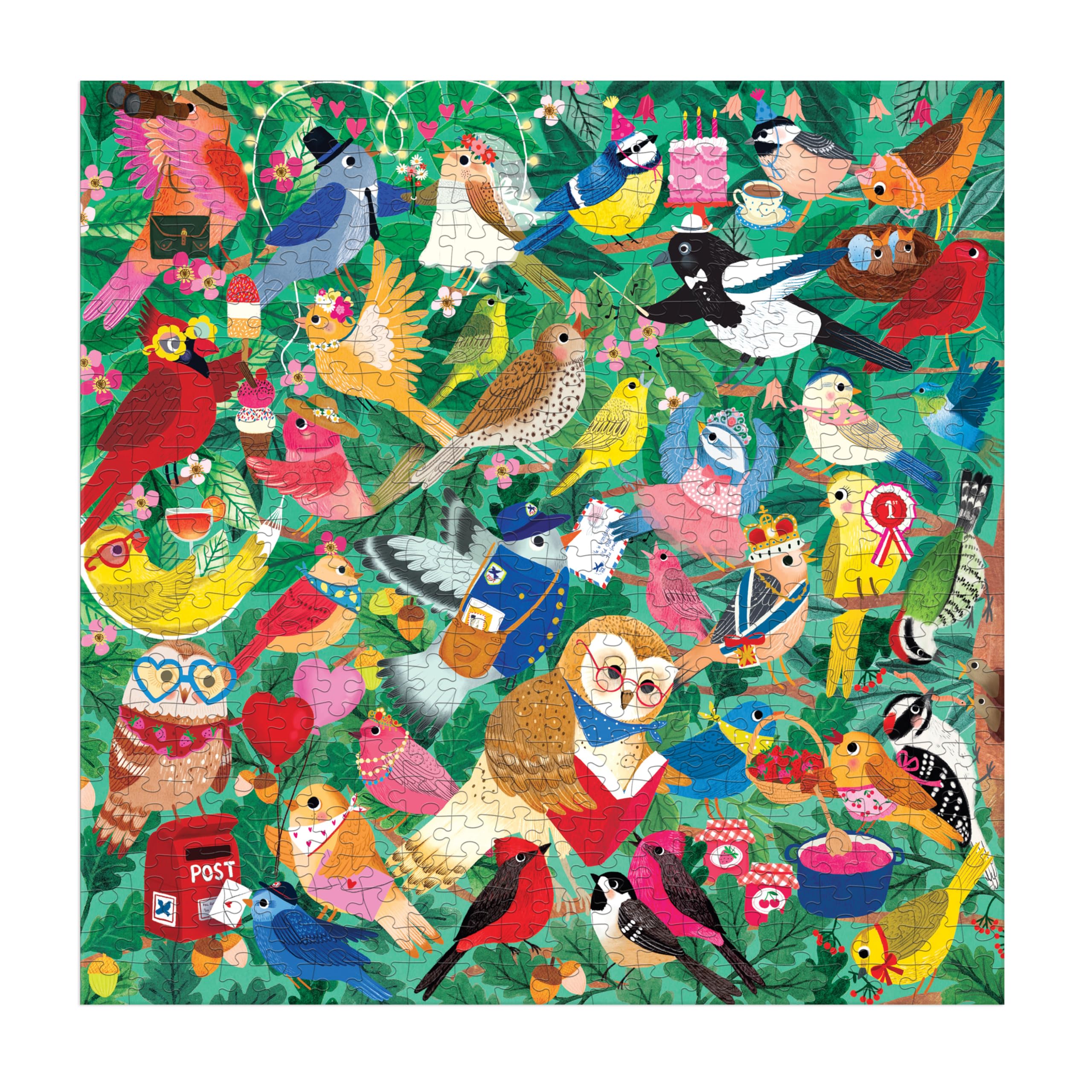 Mudpuppy Birding Around - 500 Piece Family Jigsaw Puzzle with Colorful and Fun Illustrations of Happy Birds for Children Ages 8 and Up - Image 5