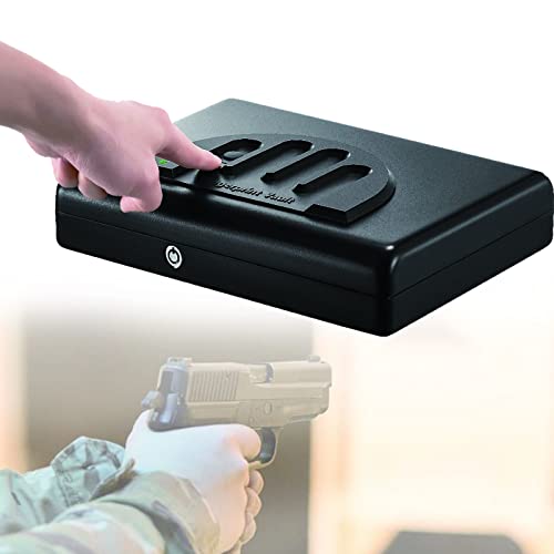 3 In 1 Fingerprint Gun Safes,Mini Gun Safe,Portable Rifle Safe,Wall Gun Gun Cabinet,Steel Safe Gun Box,Quick Access Firearm Safety Device, for Gun,Pistol,Home Security