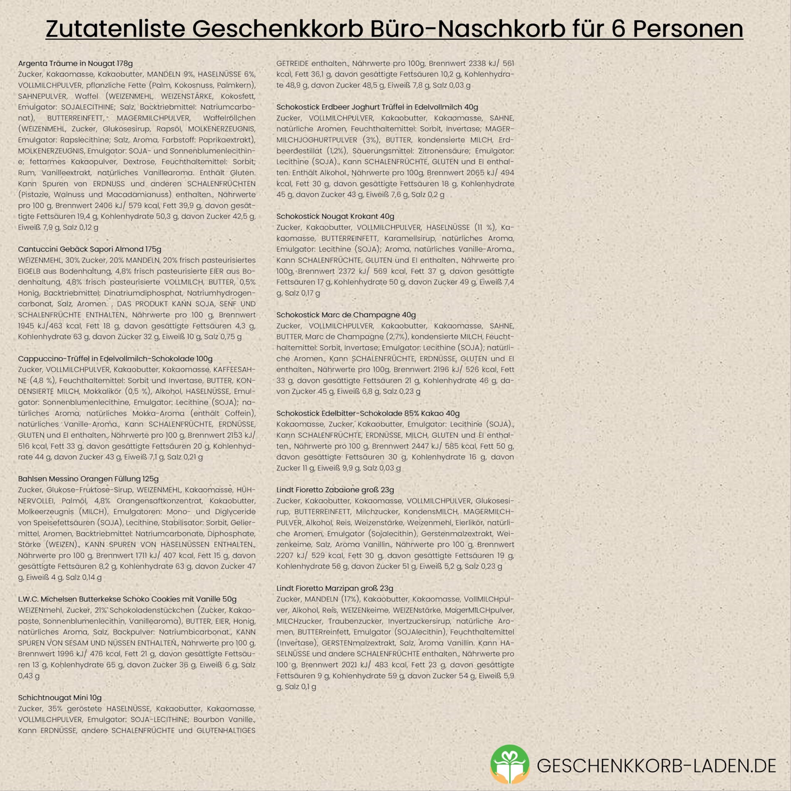 Büro-Naschkorb für 6 Personen | Stilvoll dekorierter Korb mit beliebten Snacks fürs Büro | Perfekt für Team-Meetings und Genussmomente zwischendurch