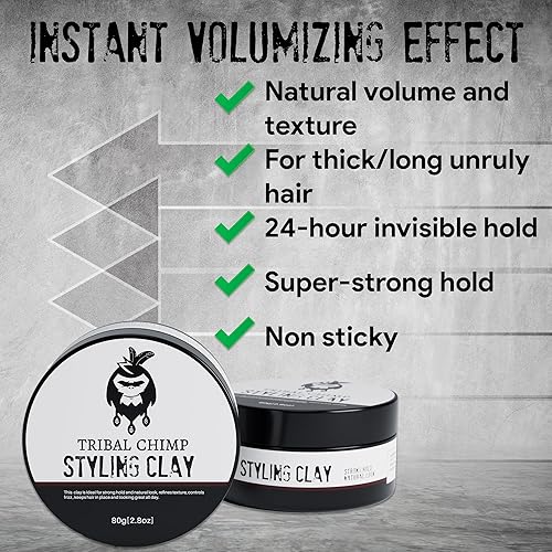 Miniatura 2 de Arcilla de peinado  Arcilla mate con aroma cítrico, arcilla capilar para cabello liso, rizado y teñido, 2.82 oz