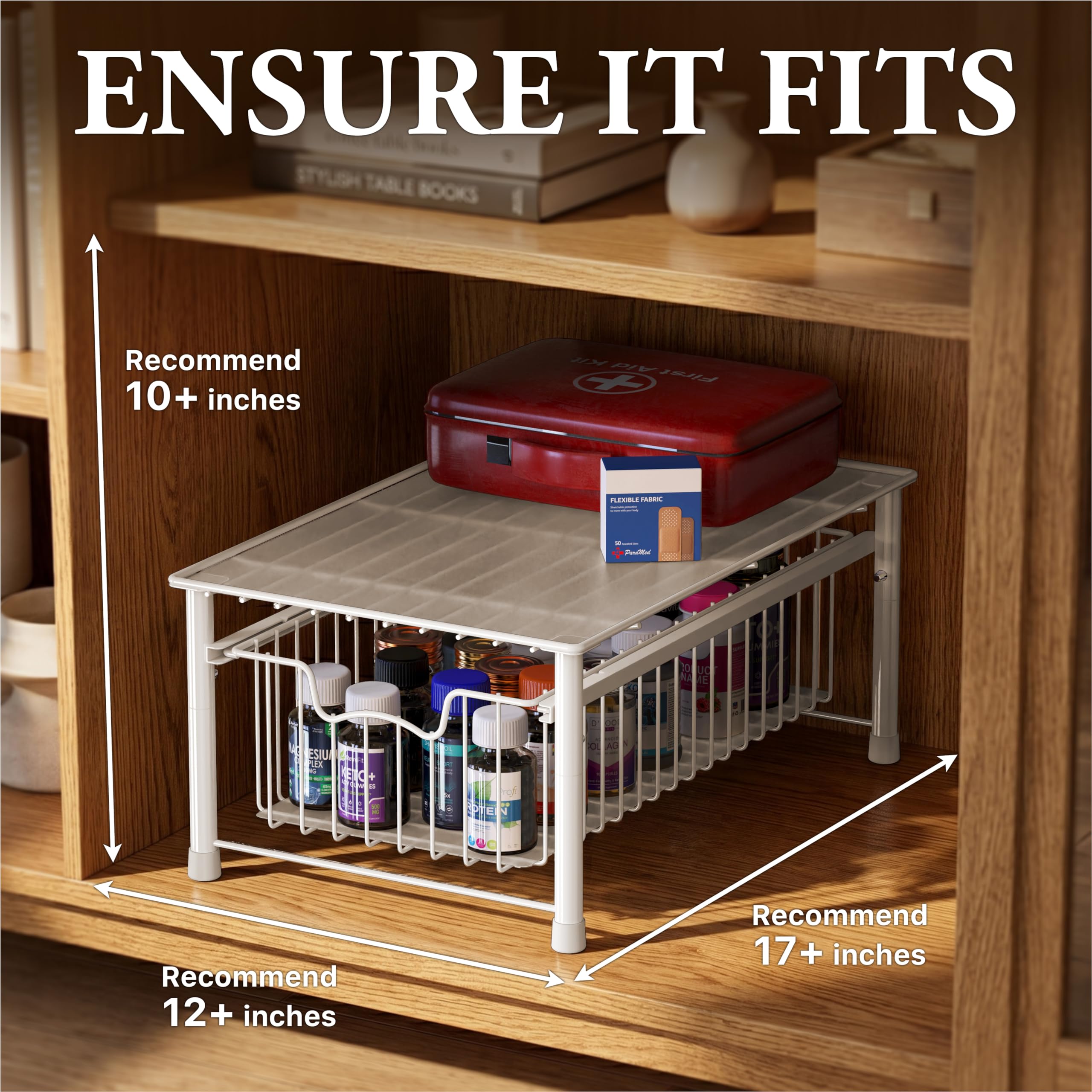 SimpleHouseware organizer do szuflad do układania w stos, biały