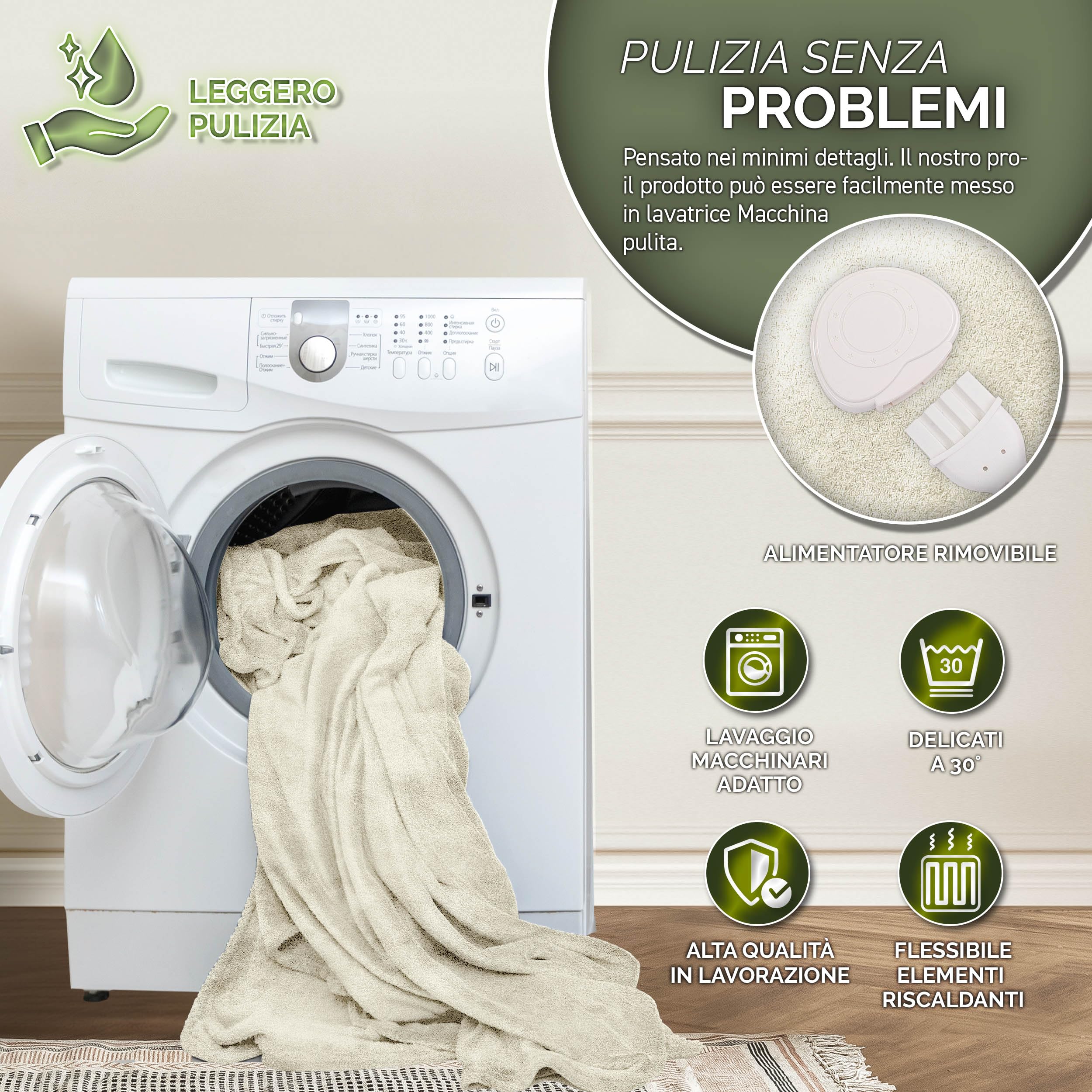sinnlein® Sottocoperta Elettrica 160x120cm | Scaldaletto Elettrico con Spegnimento Automatico | Coprimaterasso Termico | Timer | 9 Livelli di Temperatura