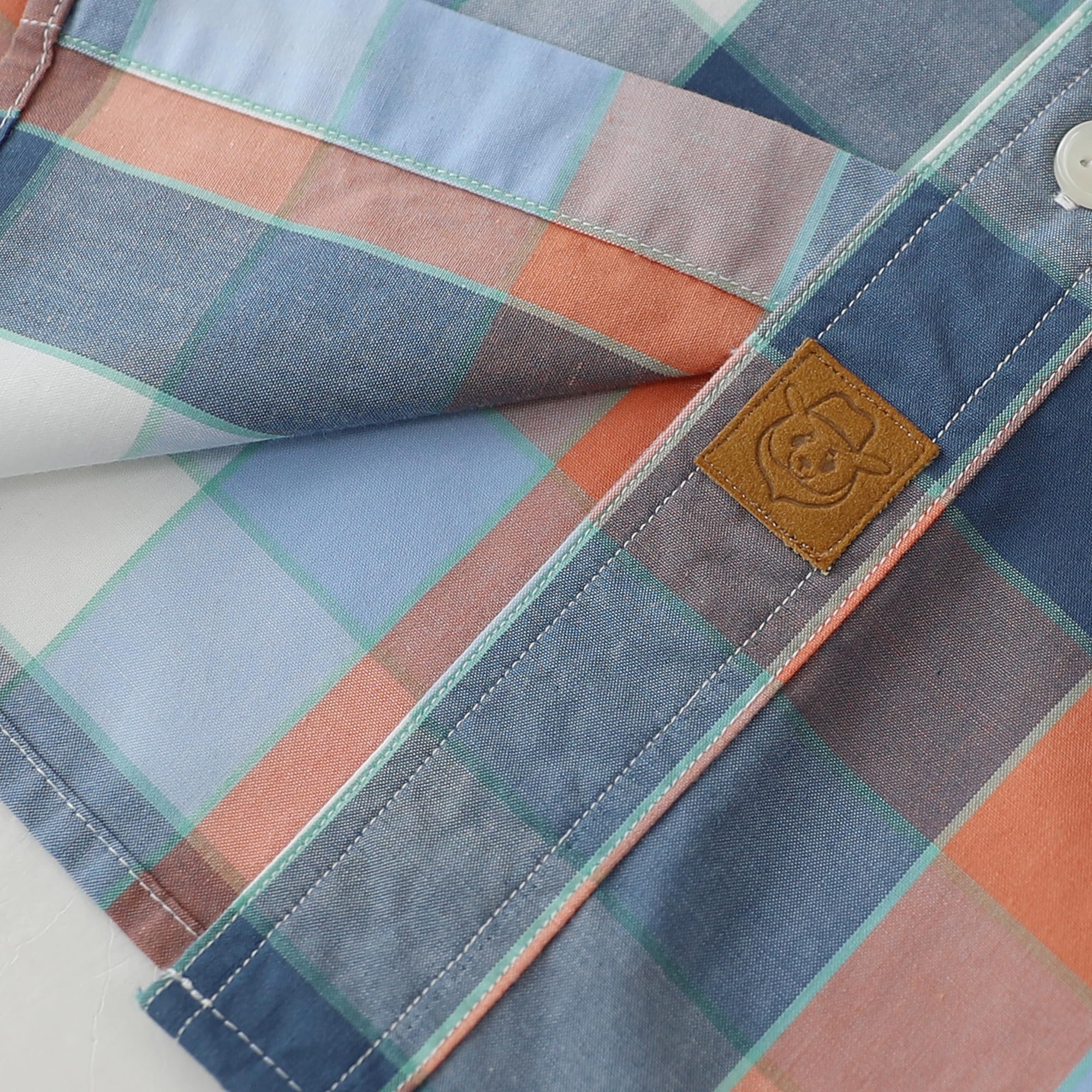 Dubinik® Camisas para Hombre de Manga Larga a Cuadros Prácticos Bolsillos Dobles Cómoda y Casual