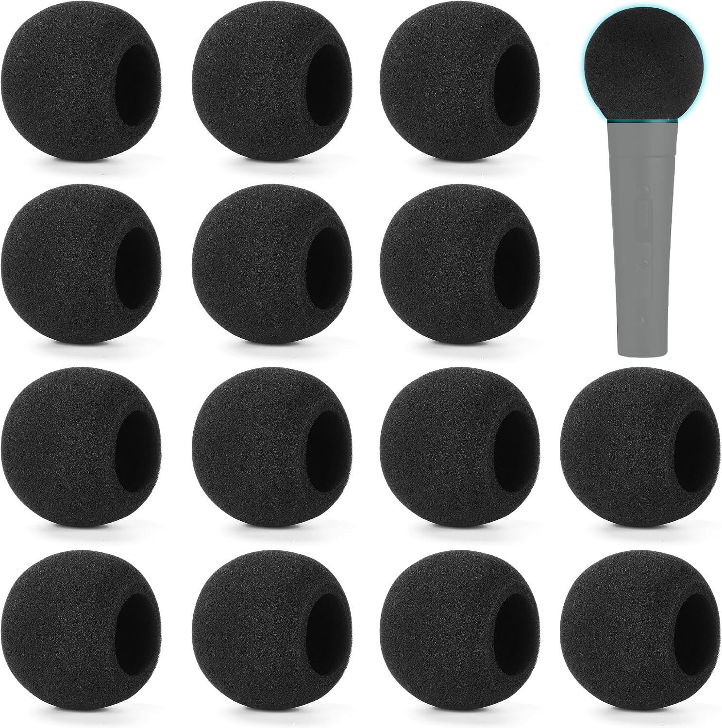 Defean 14 Pack SM58 Microphones Pop Filter Compatible with Shure SM58/SM58 Pro/BETA 58A Microphones,Noise-Cancellation Windsock Cover