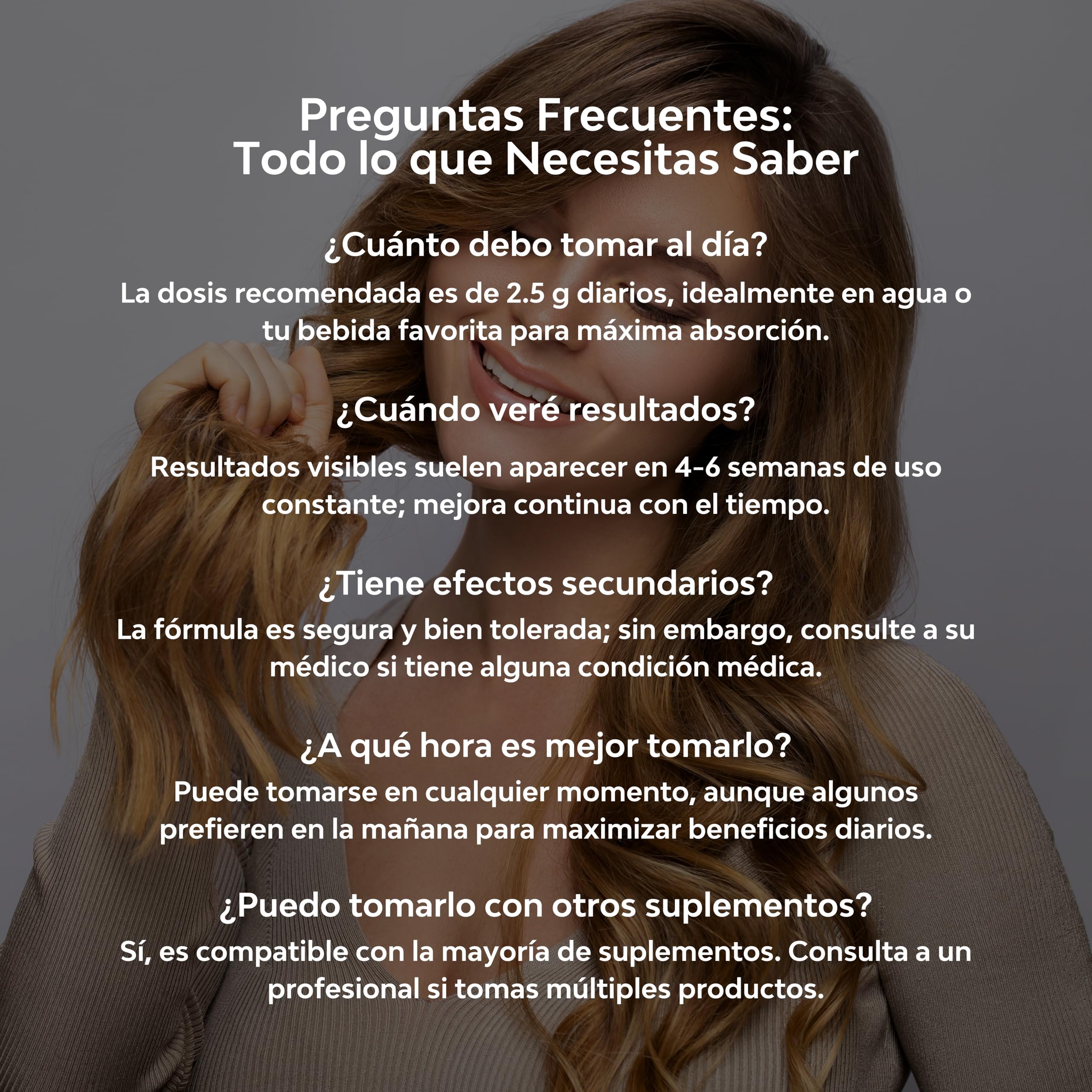 Life Pro Vitaminas para el Cabello Glow Up Beauty, Colageno Hidrolizado Puro, Anticaida Mujer, Crecimiento con Colageno Acido Hialuronico, Evita Caída del Cabello, Tratamiento Piel y Uñas con Verisol