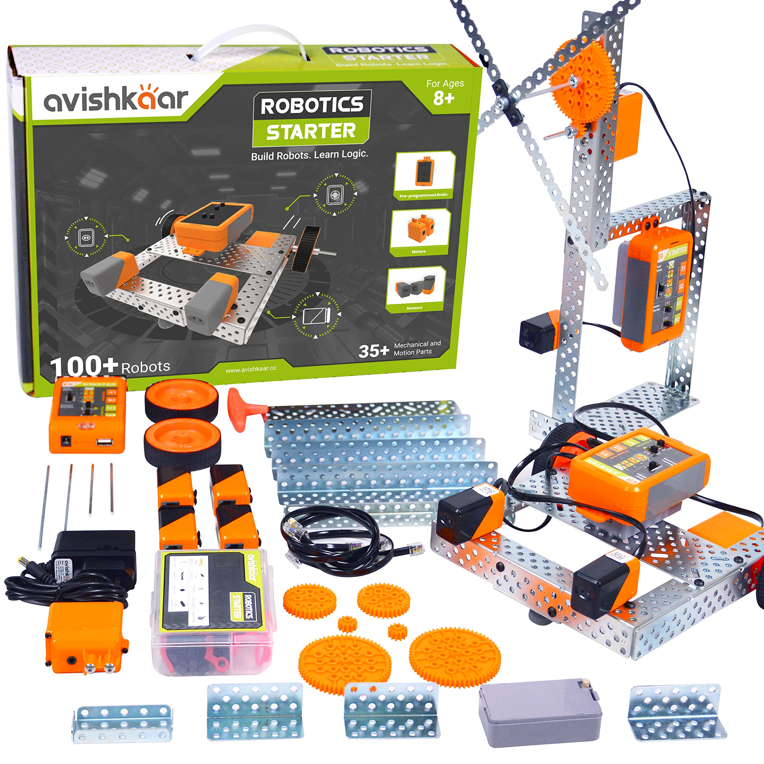 Avishkaar Metal Robotics Super Starter Kit, Multicolor, 8+ Years, 35