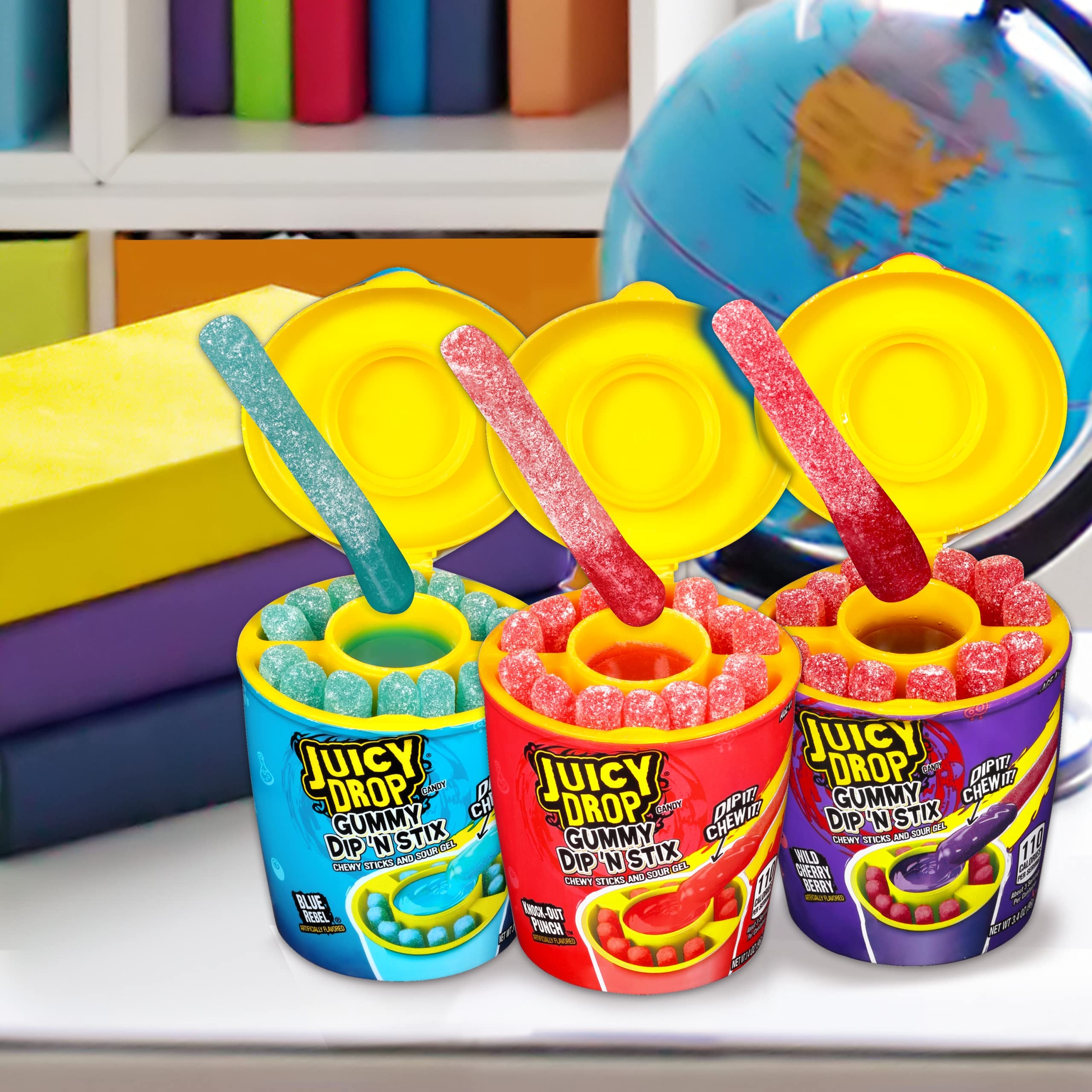 Buy Juicy Drop Dip ‘N Stix Back to School Sweet & Sour Candy Variety