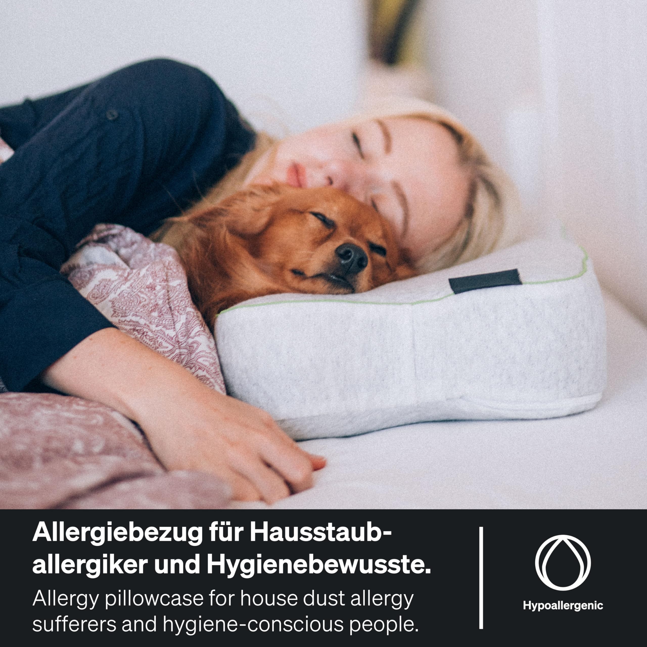 BLACKROLL® Pillow Case AllergoProtect - Housse d'oreiller pour Personnes allergiques pour Le Recovery Pillow - Parfait Contre Ton allergie à la poussière de Maison