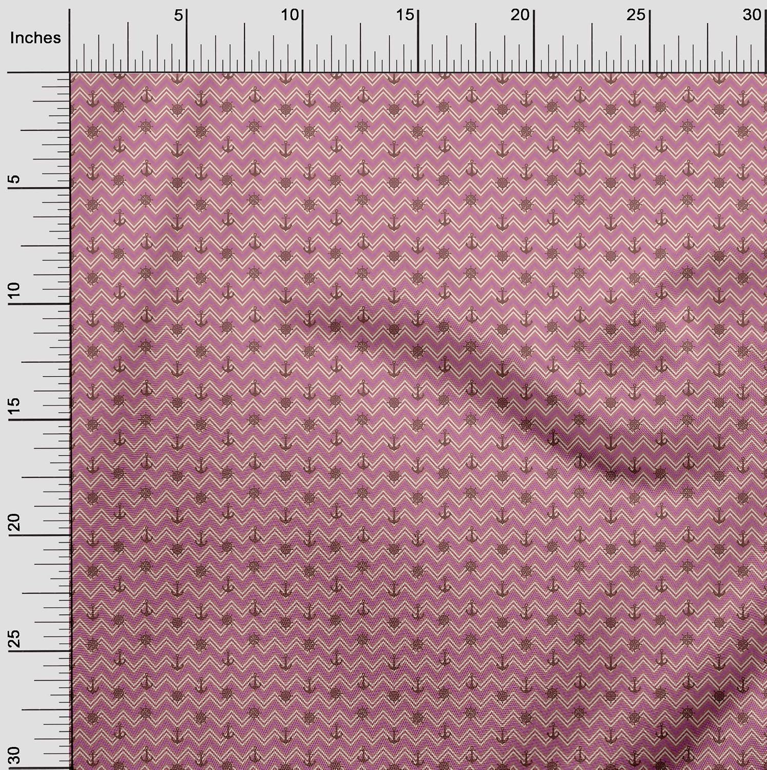 oneOone Cotton Cambric Light Pink Fabric Nautical Fabric for Sewing Printed Craft Fabric by The Yard 42 Inch Wide-2400