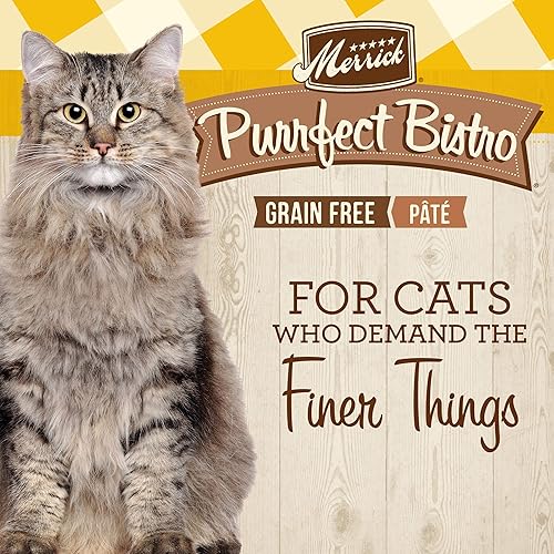 Miniatura 3 de Merrick Purrfect - alimento húmedo para gatos sin granos, receta de paté de pollo - (24) 3 oz, Latas
