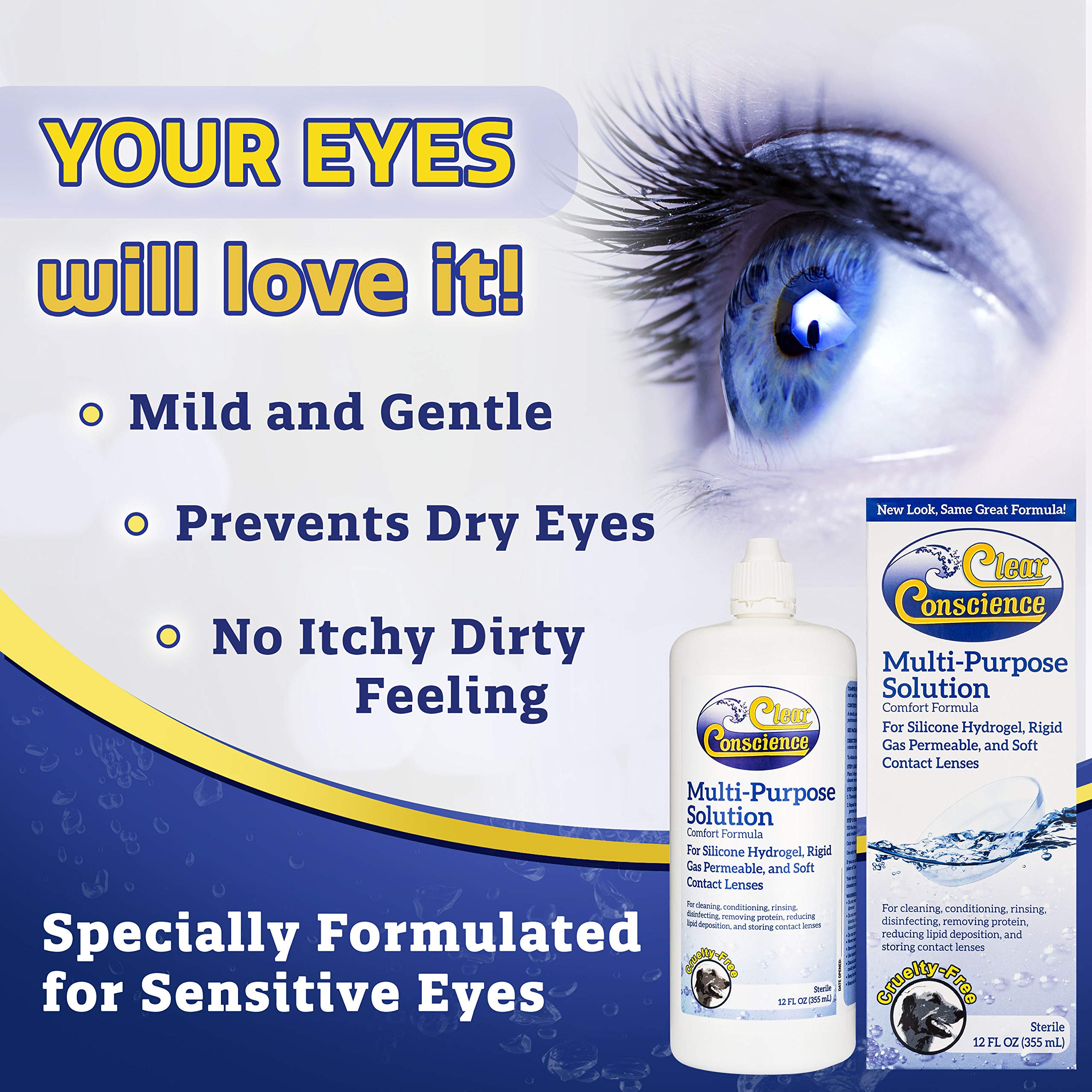 Buy Clear Conscience Contact Lens Solution 12oz MultiPurpose Soft