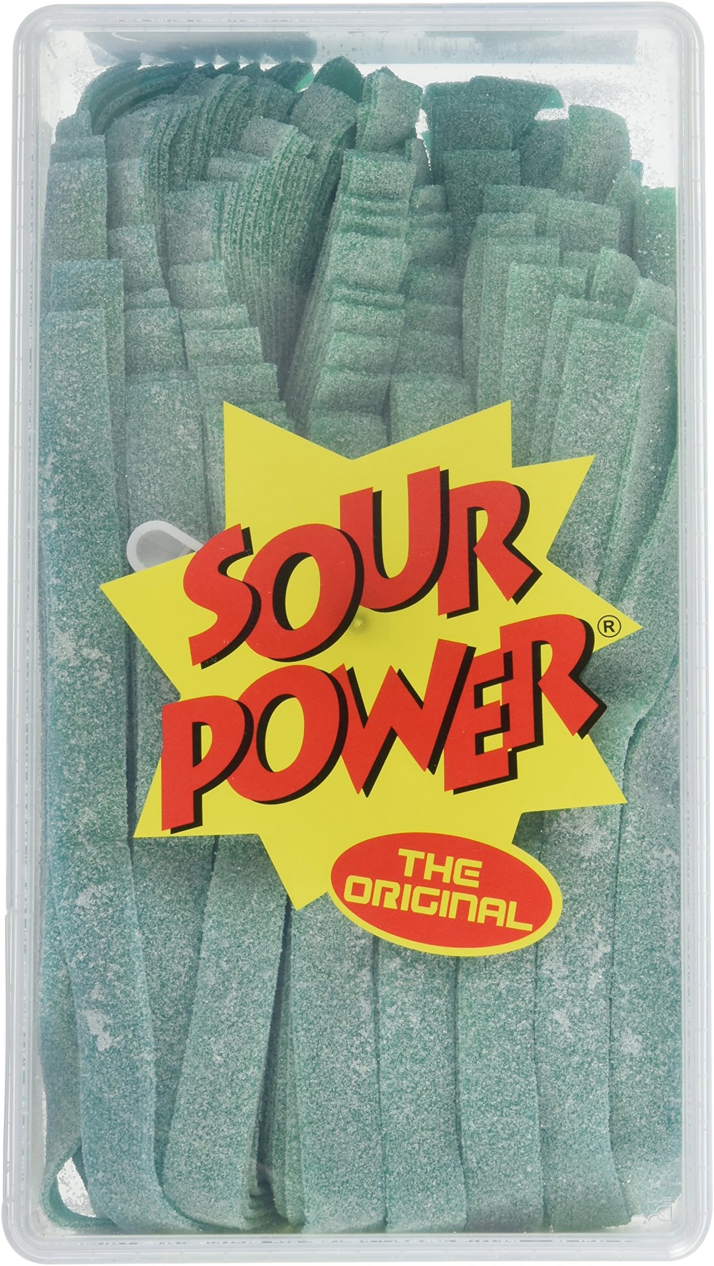 Dorval Sour Power Green Apple Candy Belts 42.3 Oz 150 Piece Tub