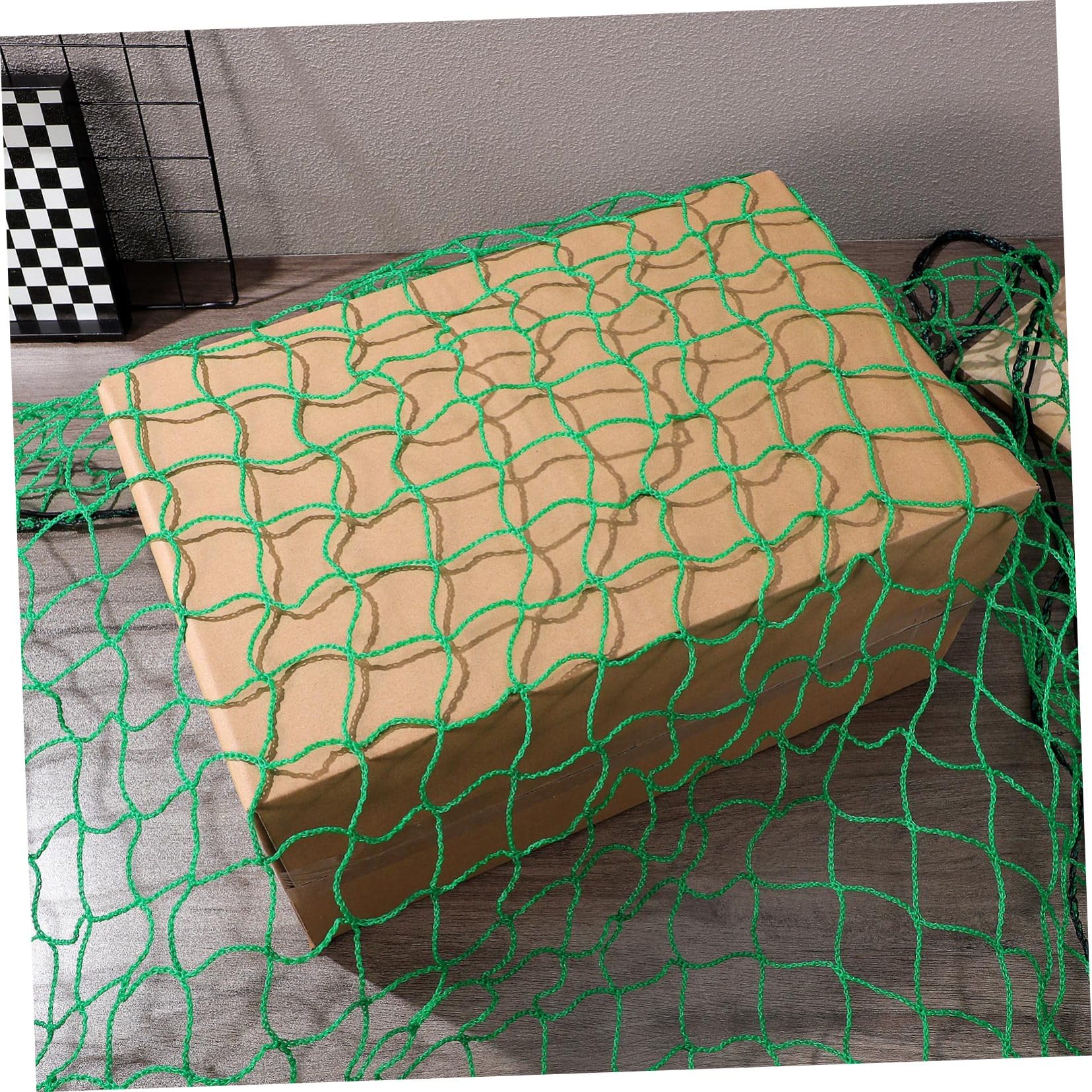 LKW Ladeflächennetz aus Nylon Grün, Reißfestes Netz | Ladeflächen und Gepäckträger, Hält Kleinteile Sicher Zurück, Geeignet für Umzug und Schüttgut