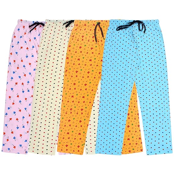 DIAZ Cotton Trending Printed Track Pant/Lower/Pyjama for Boys & Girls Pack of 4