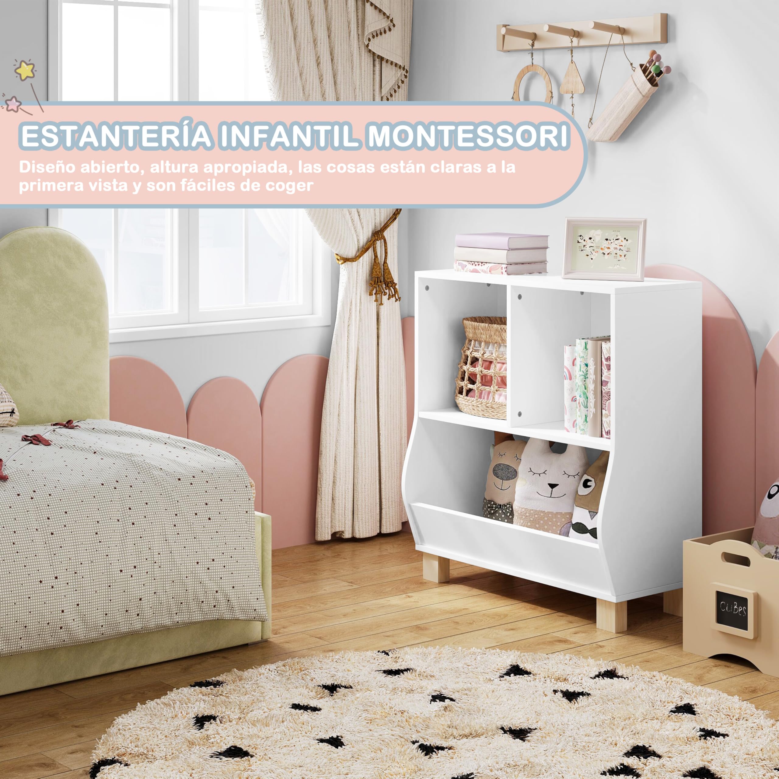 Cama Infantil Furchen Tanteru00eda Infantil Pared,Libreru00eda