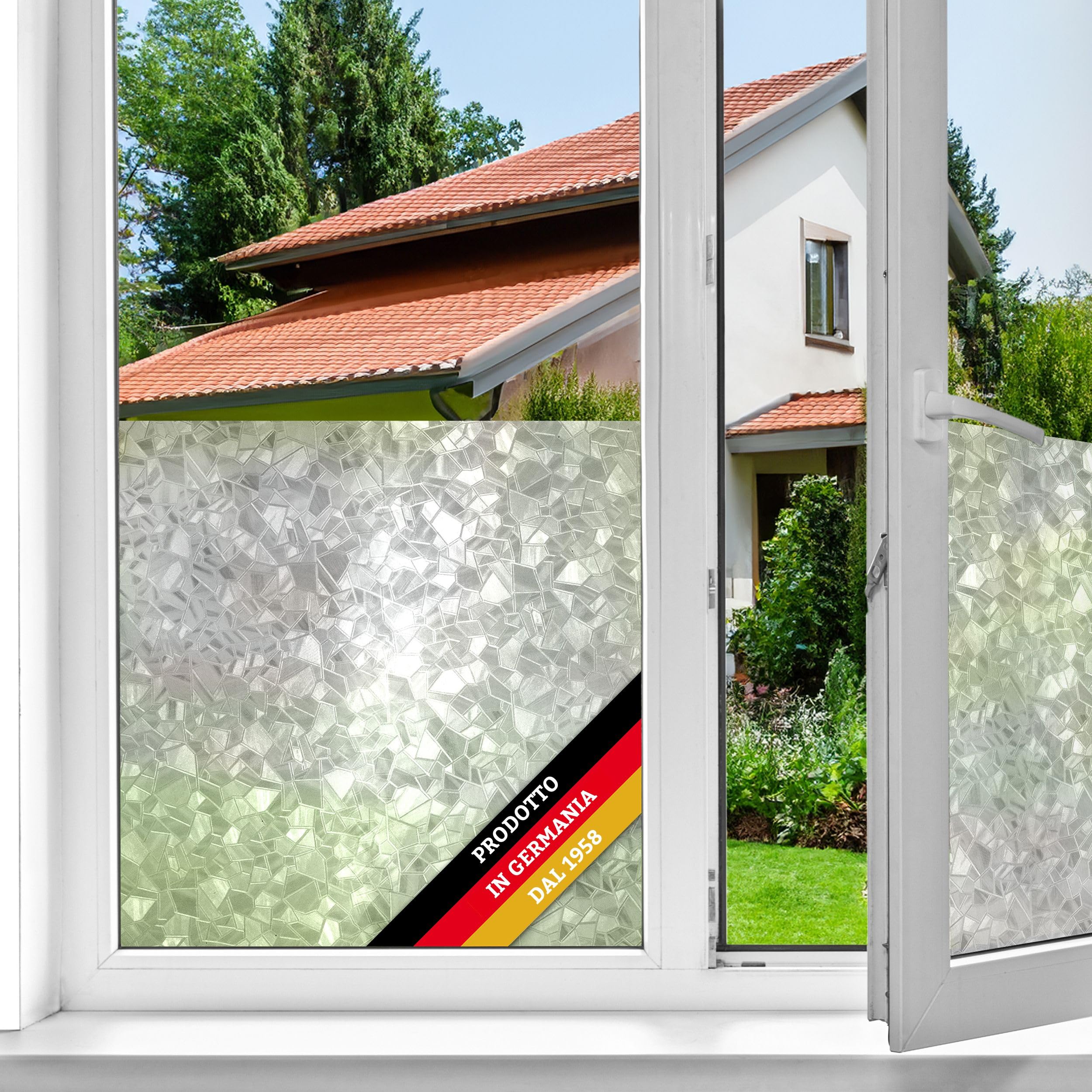 d-c-fix Pellicola per Finestra Splinter 45 cm x 2 m – Pellicola Oscurante Autoadesiva Opaca Decorativa