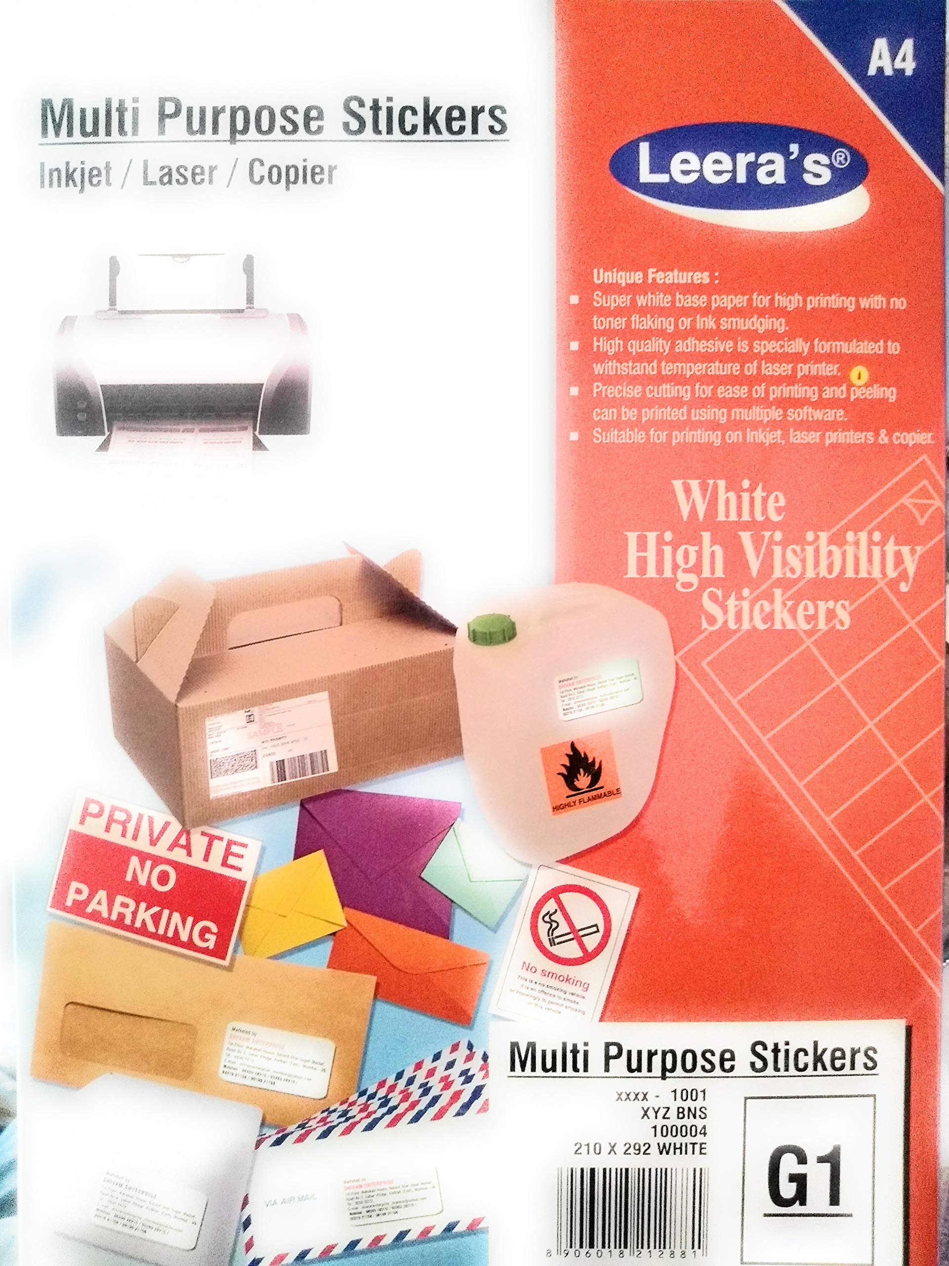 Leeras inkjet sticker label 1 (a4 size)