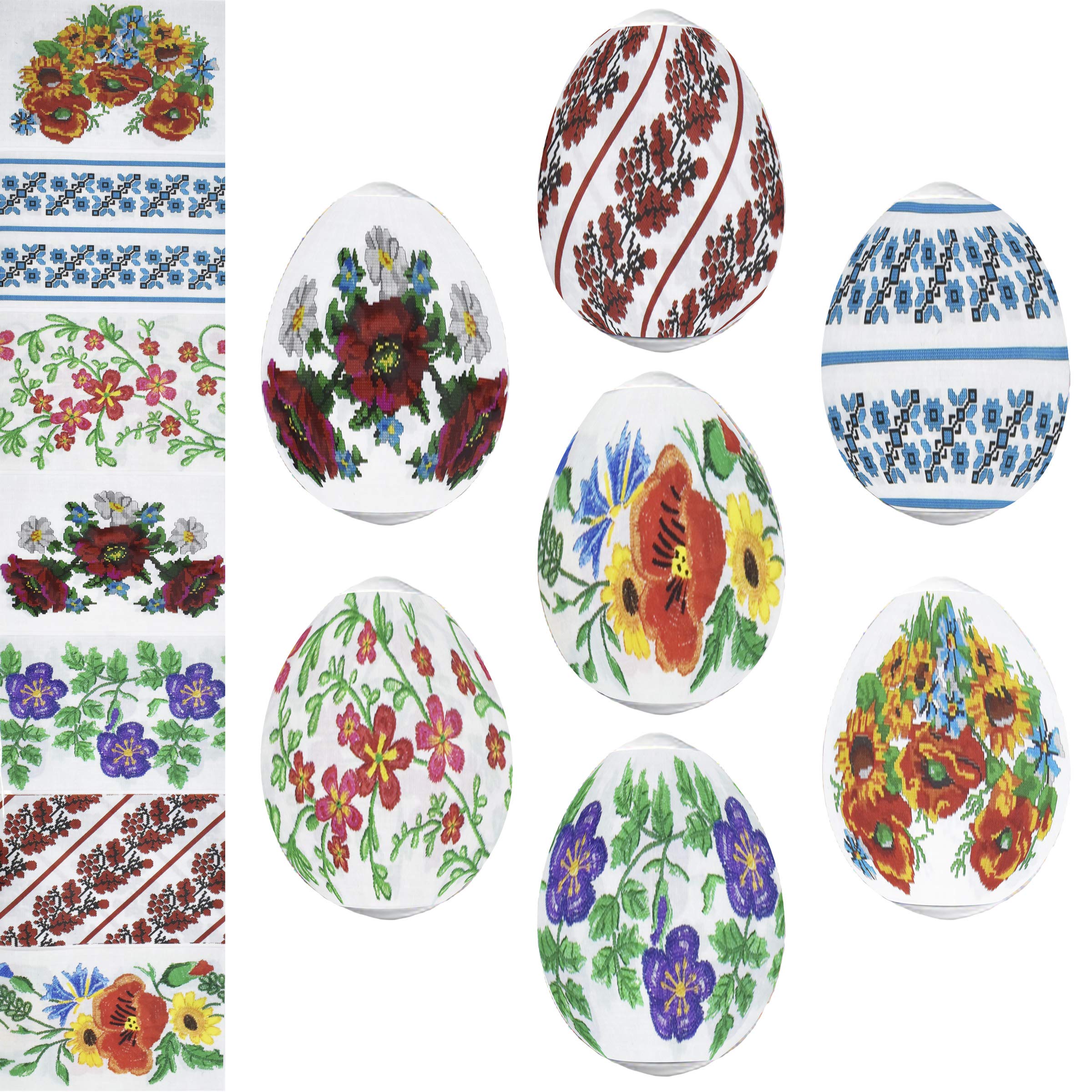 Thermo Heat Shrink Sleeve Decoration Easter Egg Wraps Pysanka Pysanky (Vyshyvanka)
