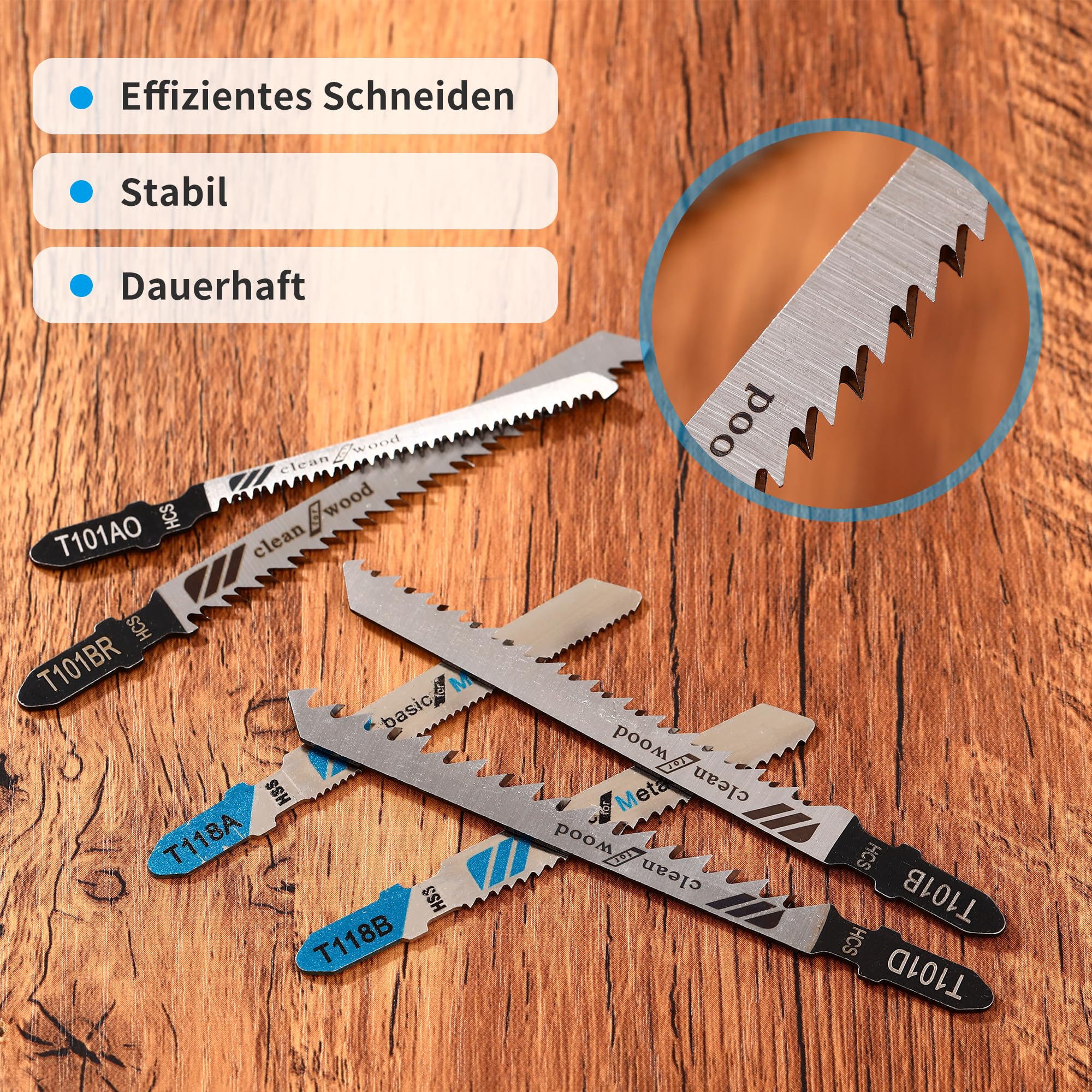 52 Profesional Hojas De Sierra De Calar Basic，10 modelos Accesorios Sierra De Calar，Vástago en T hojas de Sierra de Calar Con caja de plástico portátil，Ideal para madera, plástico y metal