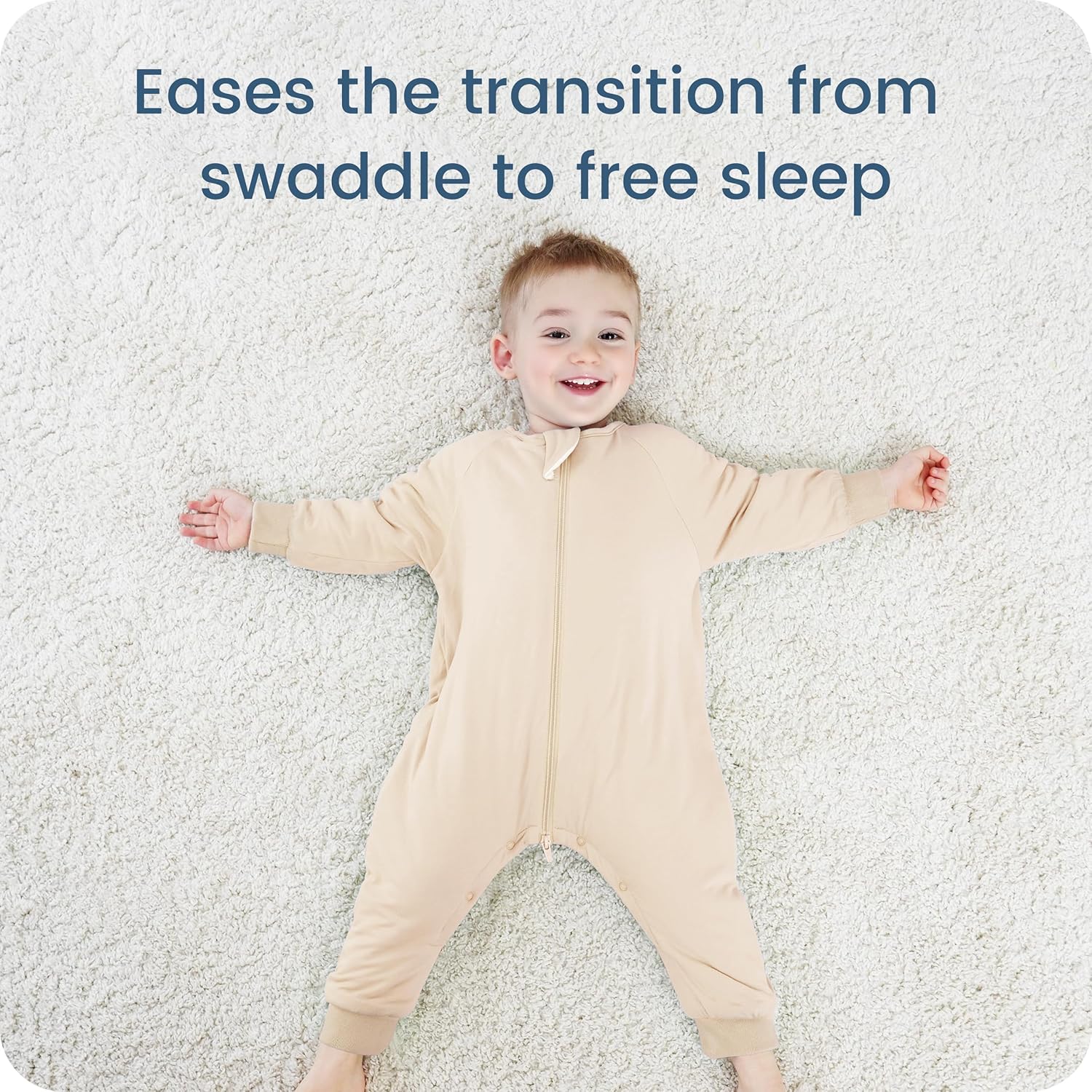 Baby Sleep Sacks with Feet, 1.0 TOG Long Sleeve Wearable Blanket for 0–6M Infants & 2T–4T Toddlers, Soft and Cozy