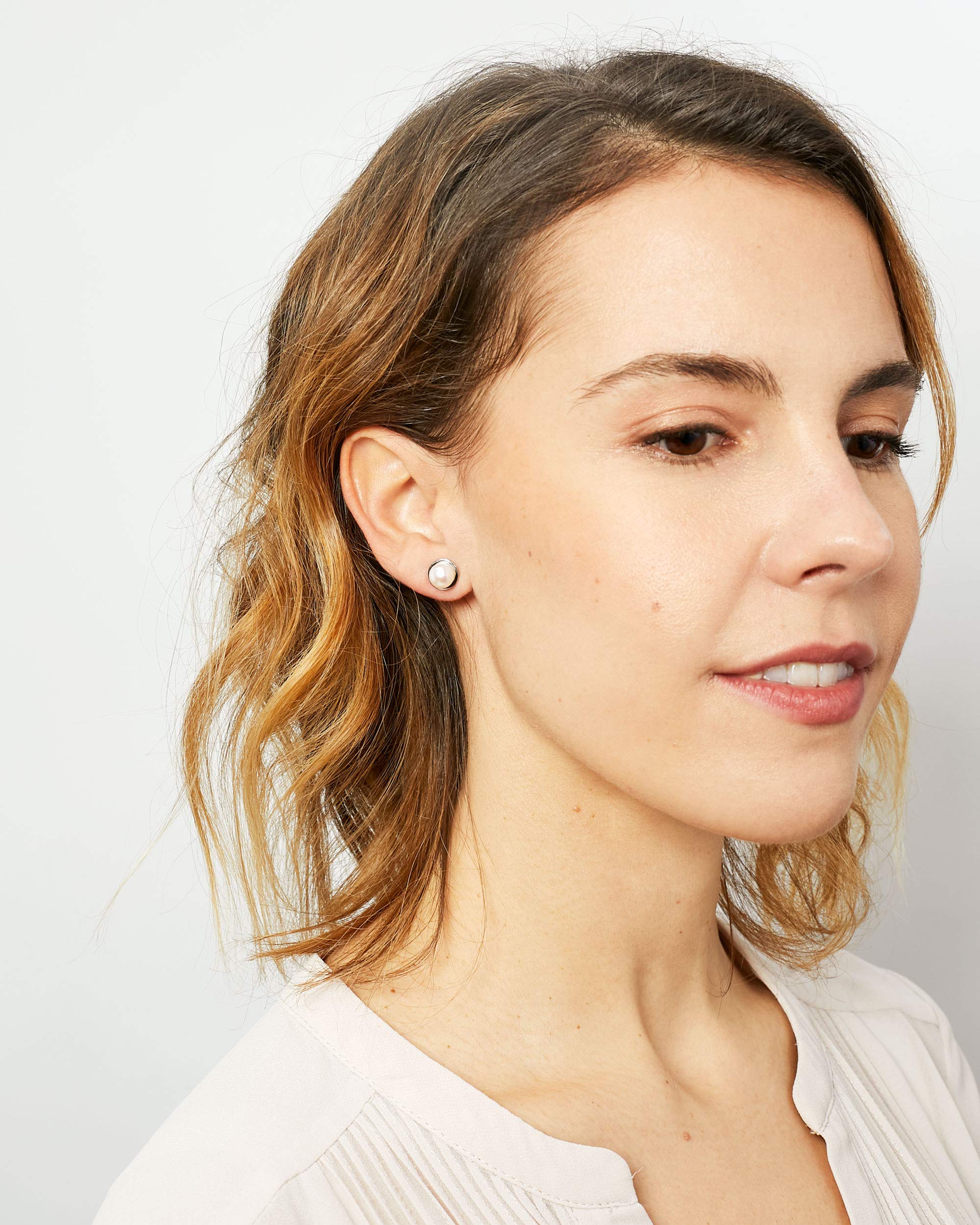 SECRET & YOU Damen Perlenohrringe Süßwasser Zuchtperlen