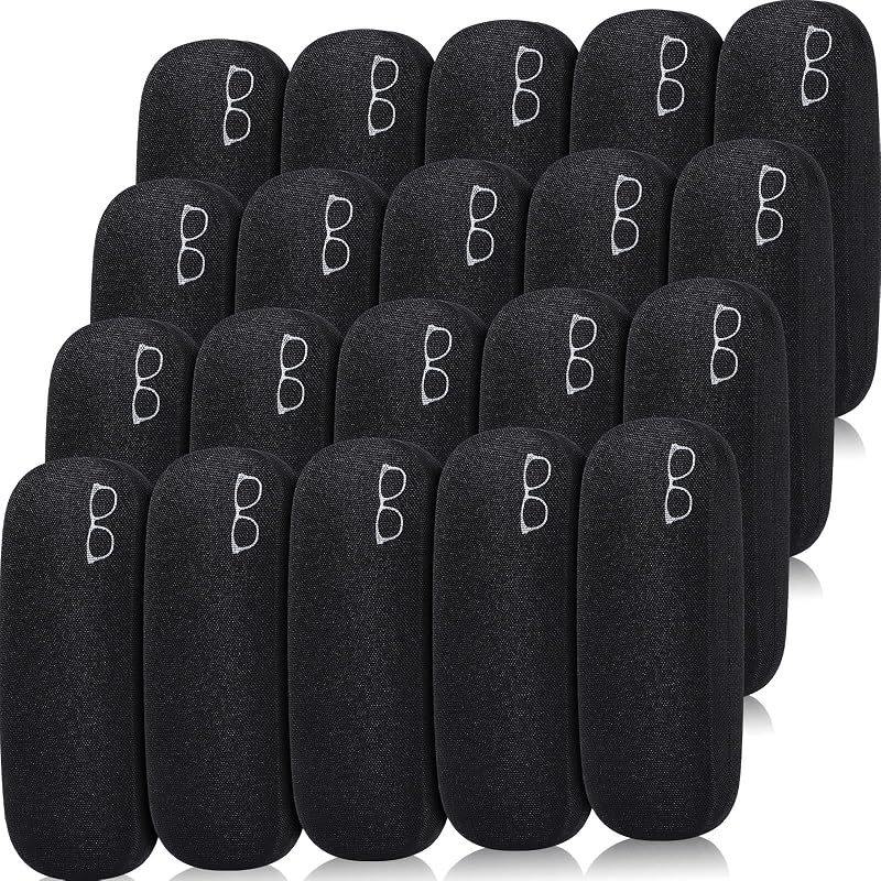 Kanayu 20/40/60/100 Pcs Hard Shell Glasses Case Bulk Linen Fabric Protective Eyeglasses Case Eye Glasses Sunglasses Protector