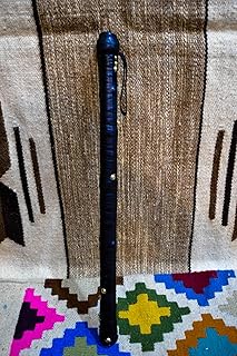 عصا خشبية عتيقة من مصر، مطلية بالجلد، مصنوعة يدويًا بنسبة 100% من شركة انتكس