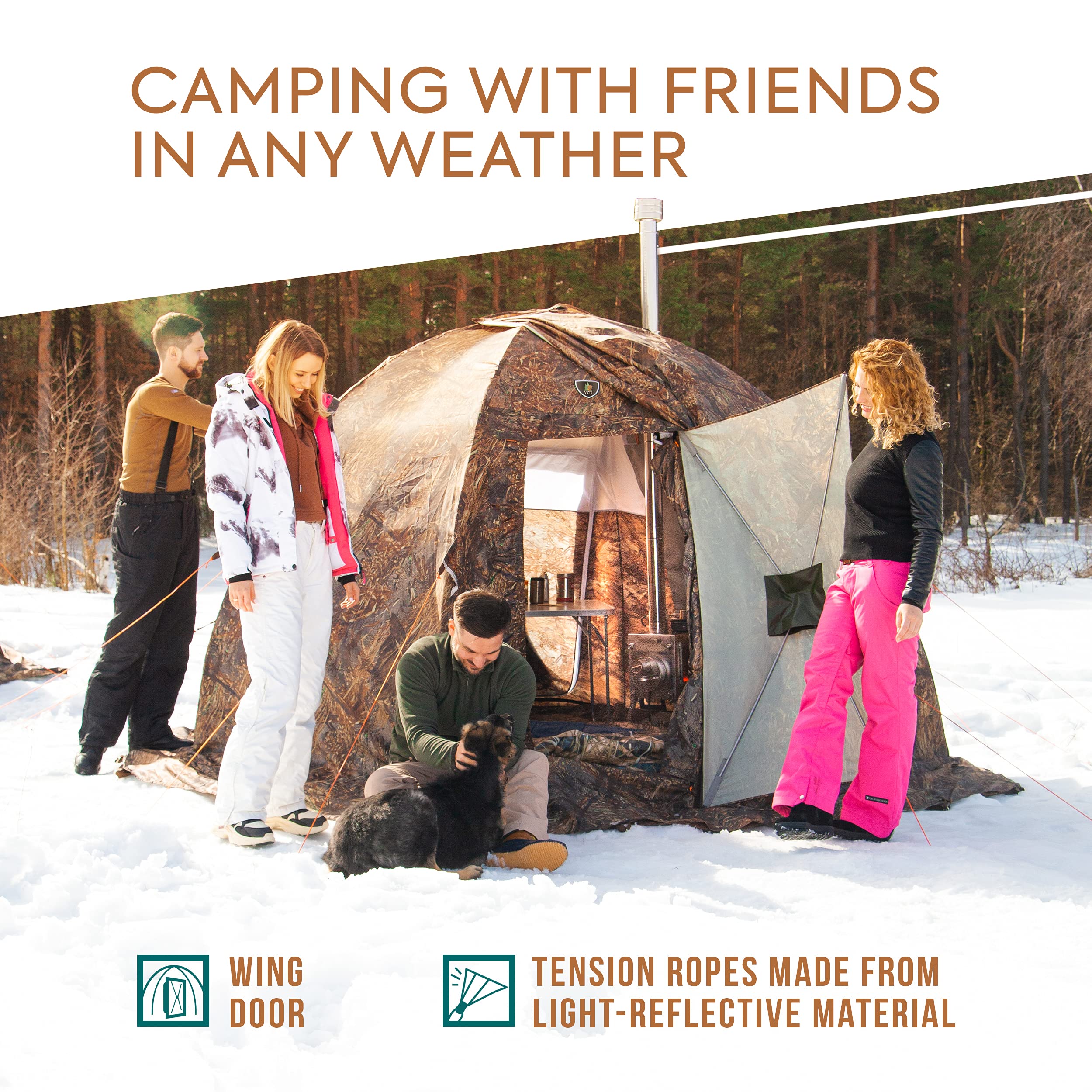 RussianBear Hot Tent with Stove Jack Camping Hunting Ice Fishing