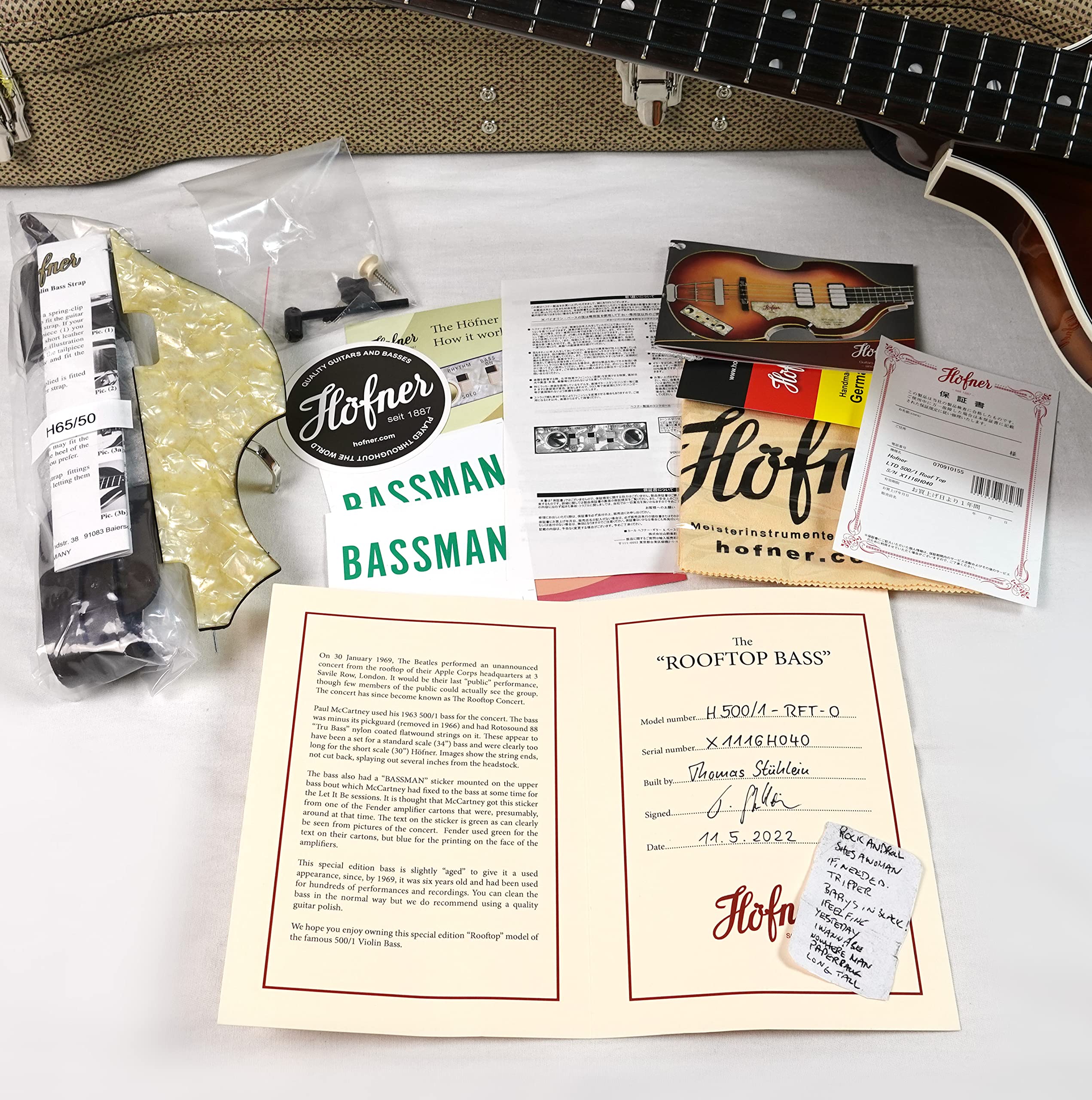 エレキベース ヘフナー Hofner LTD 500/1 Roof Top Bass 152250円 商品