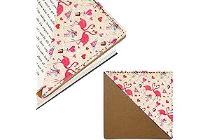 3.5" x 3.5" Flamingo Leather Corner Bookmark for Women's Books