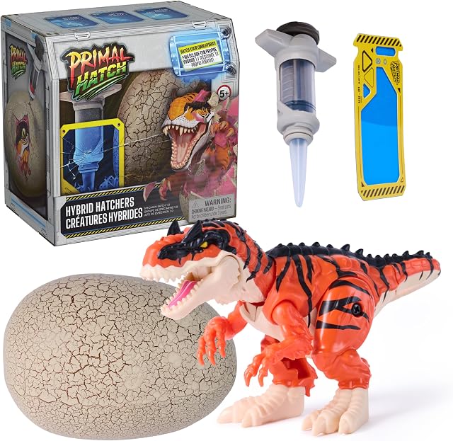 Primal Hatch Hybrid Hatchers Mystery Mini Dino Egg Toy | Hatch a Mystery Dino, Over 10 Dino Toys to Collect, 3-Inch Dino Action Figures, Collectible Gifts for Kids Ages 5+