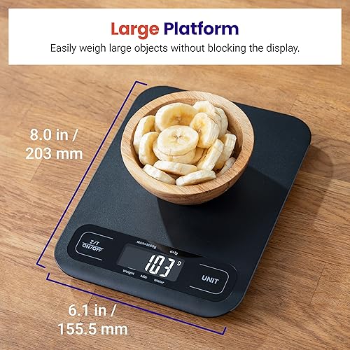 Miniatura 5 de Etekcity - Báscula de cocina de alimentos, báscula digital, gramos y onzas, para pérdida de peso, hornear, cocinar, Keto y preparación de comidas,