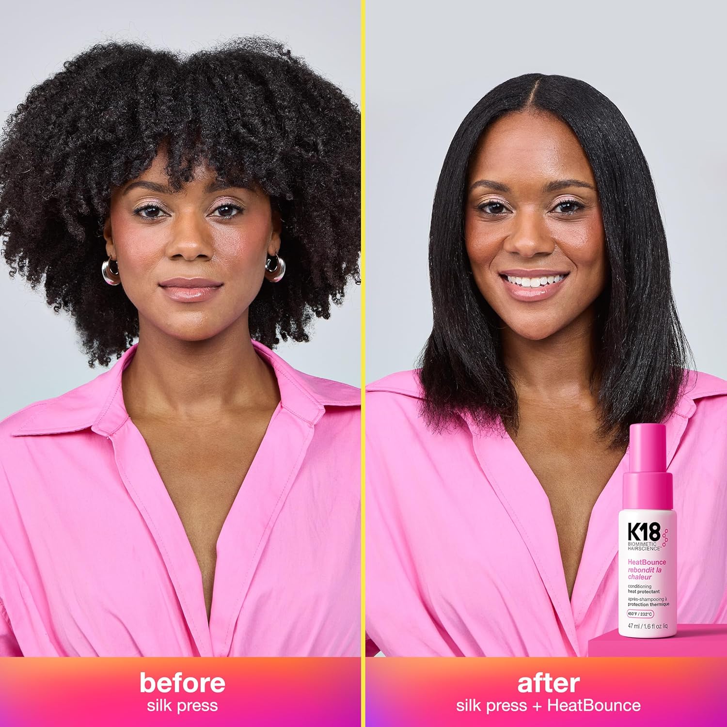 K18 HeatBounce Conditioning Heat Protectant Spray, Lightweight Leave-In Conditioner + 450℉ (232°C) Inside-Out Heat Protection, Soften, Smooth + Detangle All Hair Types - Image 3