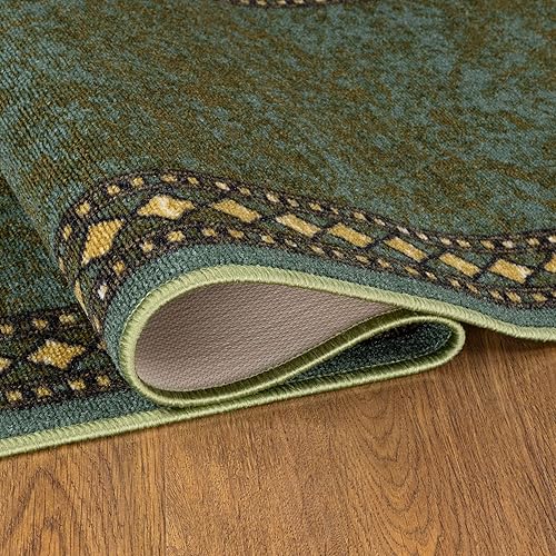 Miniatura 121 de Antep Rugs Alfombras modernas con bordes de 2 x 7 pies antideslizantes (antideslizante) de perfil bajo con parte trasera de goma para interiores