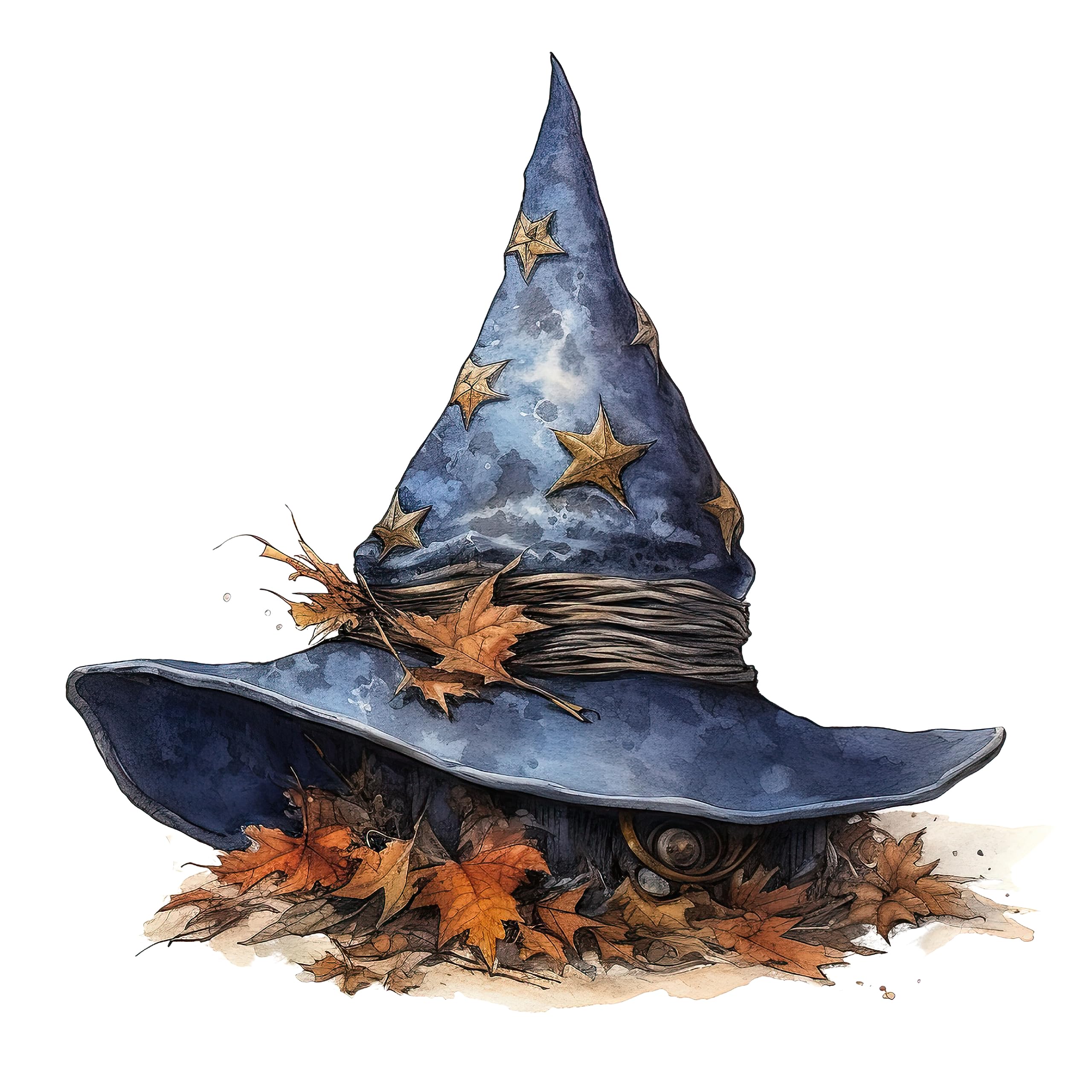 Moohue Witch Hat Stamped Cross Stitch Kits For Adults Beginners 14 Count Counted Cross Stitch Patterns Needlepoint Kit (Witch Hat)
