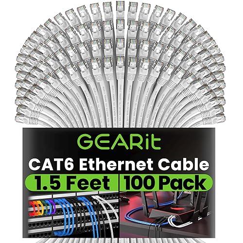Miniatura 35 de GearIT Cable Ethernet Cat 6 de 5 pies (paquete de 20) - Cable de conexión Cat6, cable de conexión Cat 6, cable Cat6, cable Cat 6, cable Ethernet