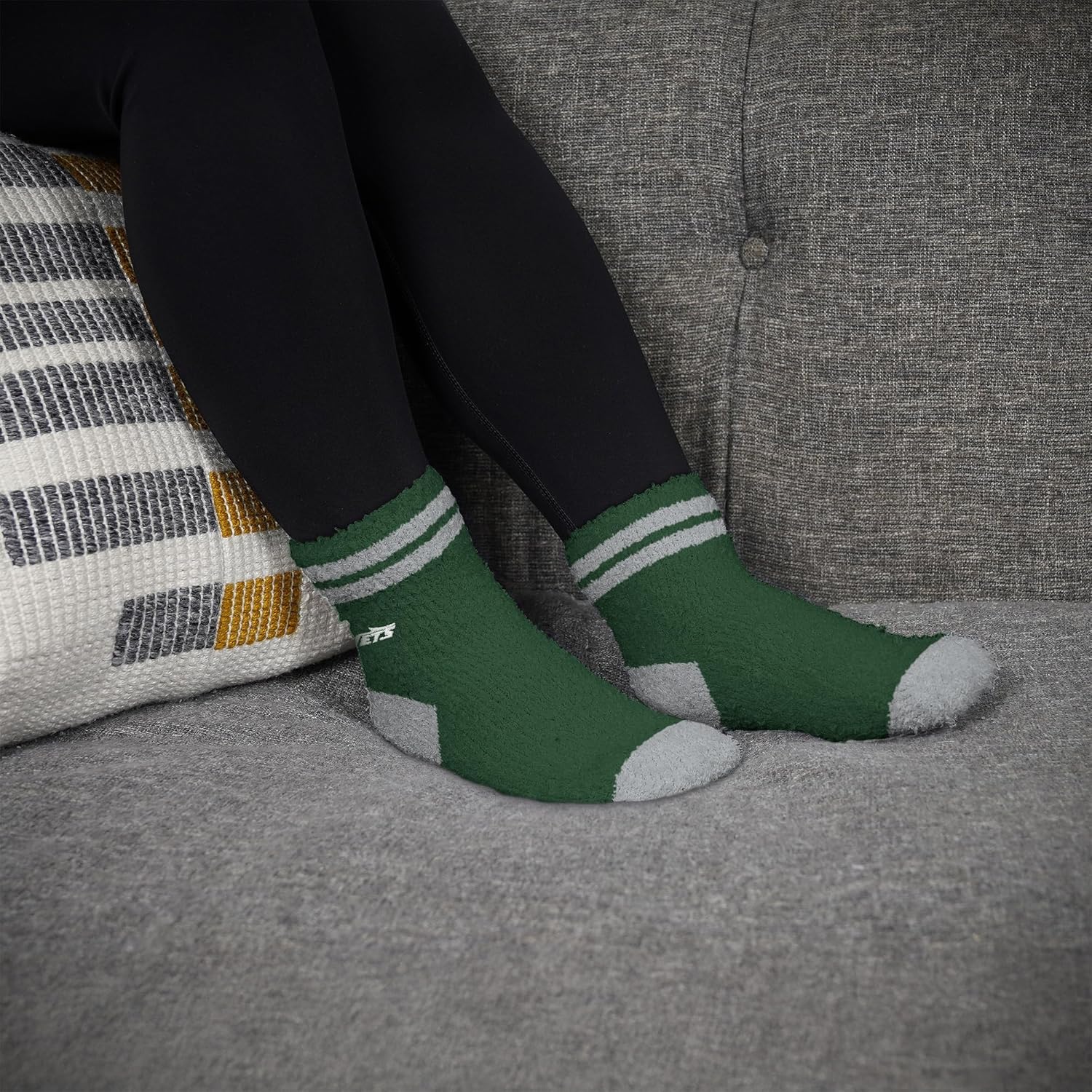 For Bare Feet NFL Unisex Cozy Two Stripe Nfl Osfm