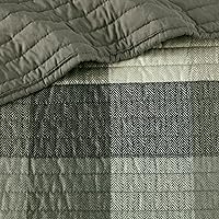 Vista 10 de Madison Park Ridge - Juego de funda para sofá cama, diseño reversible con estampado de espiga a cuadros estilo cabaña rústica, ropa de cama de lujo