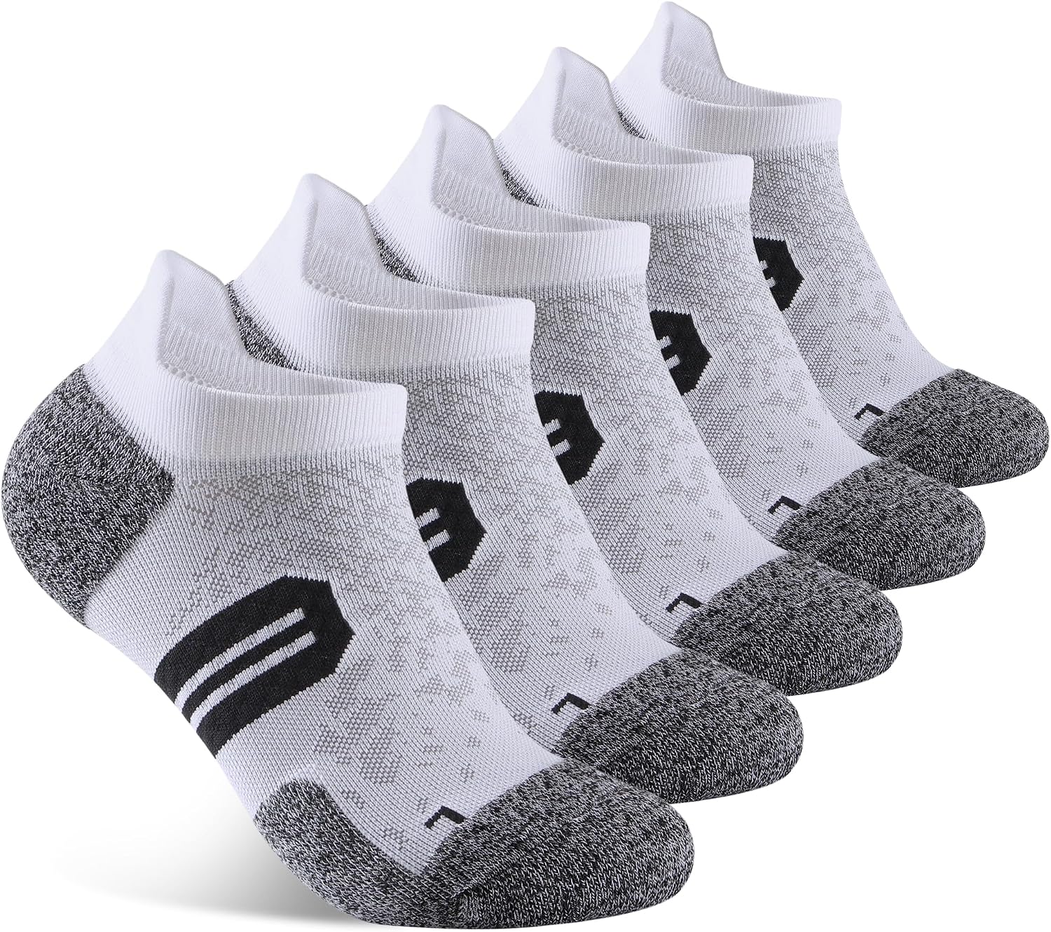 BUDERMMY Womens Ankle Compression Socks with Arch Support Athletic Low cut Running Socks for Women Workout Cushion 5 Pairs
