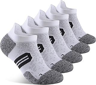 Womens Ankle Compression Socks with Arch Support Athletic Low cut Running Socks for Women Workout Cushion 5 Pairs