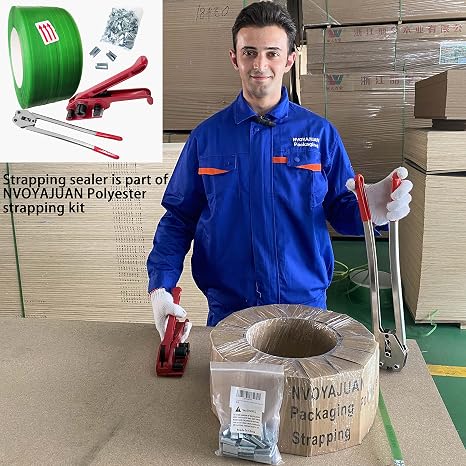 Heavy Duty Banding Strapping Sealer & Crimper for 1/2 Width Polyester Polyproplyn Poly Plastic Strap Manual Tool