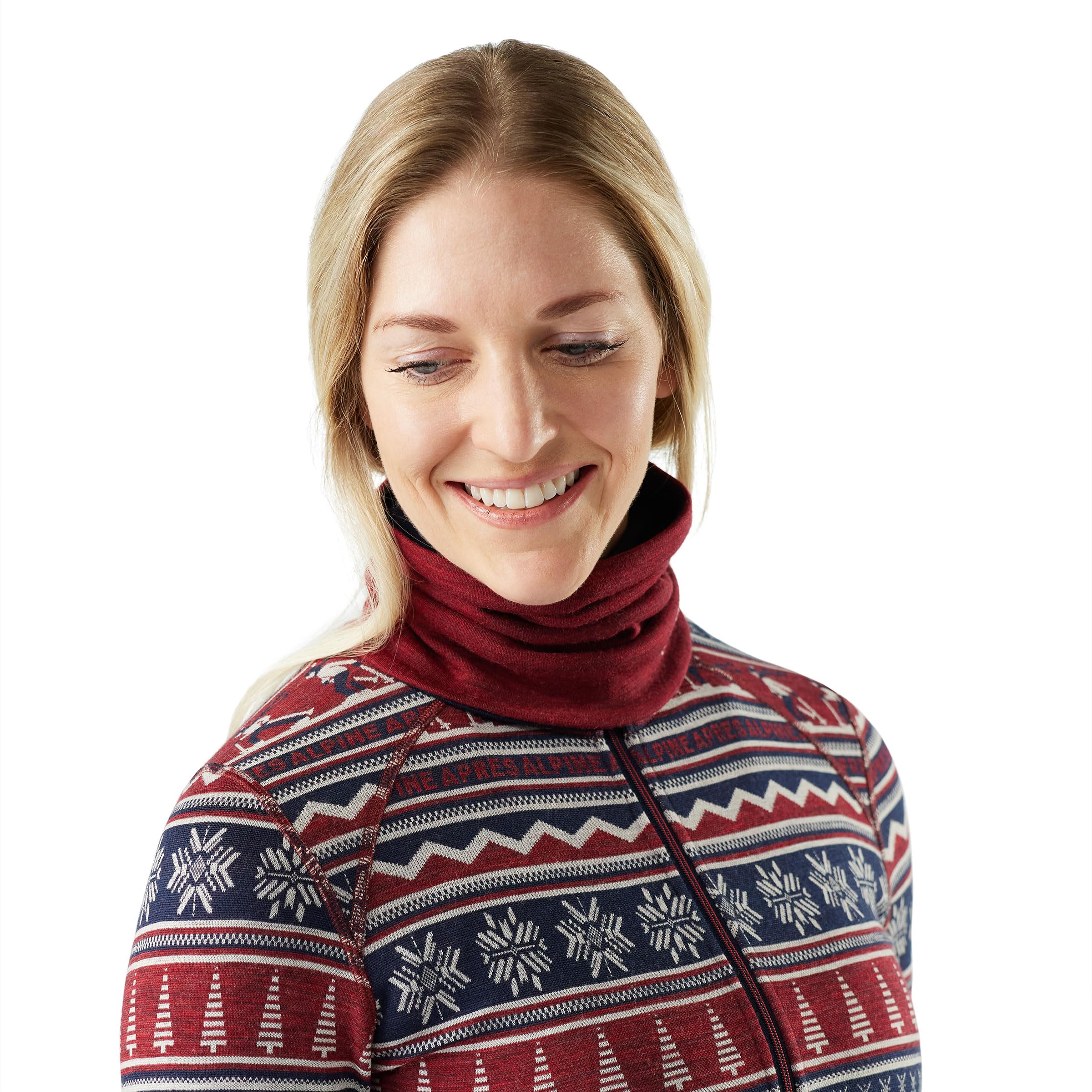 Smartwool, Unisex, Thermal Merino Reversible Neck Gaiter, Currant-Deep Navy, One Size