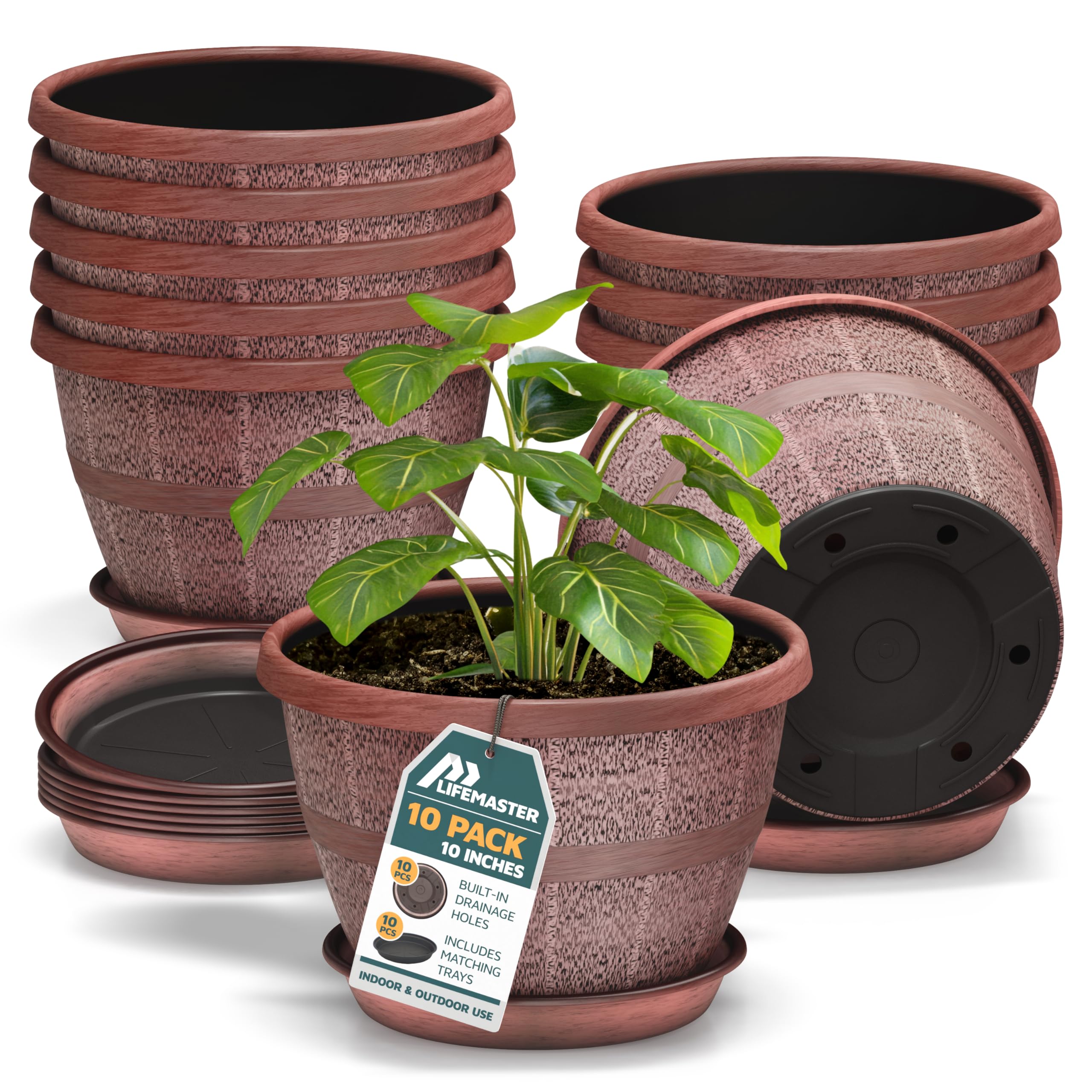 Lifemaster Maceta, Cobre, Paquete de 10