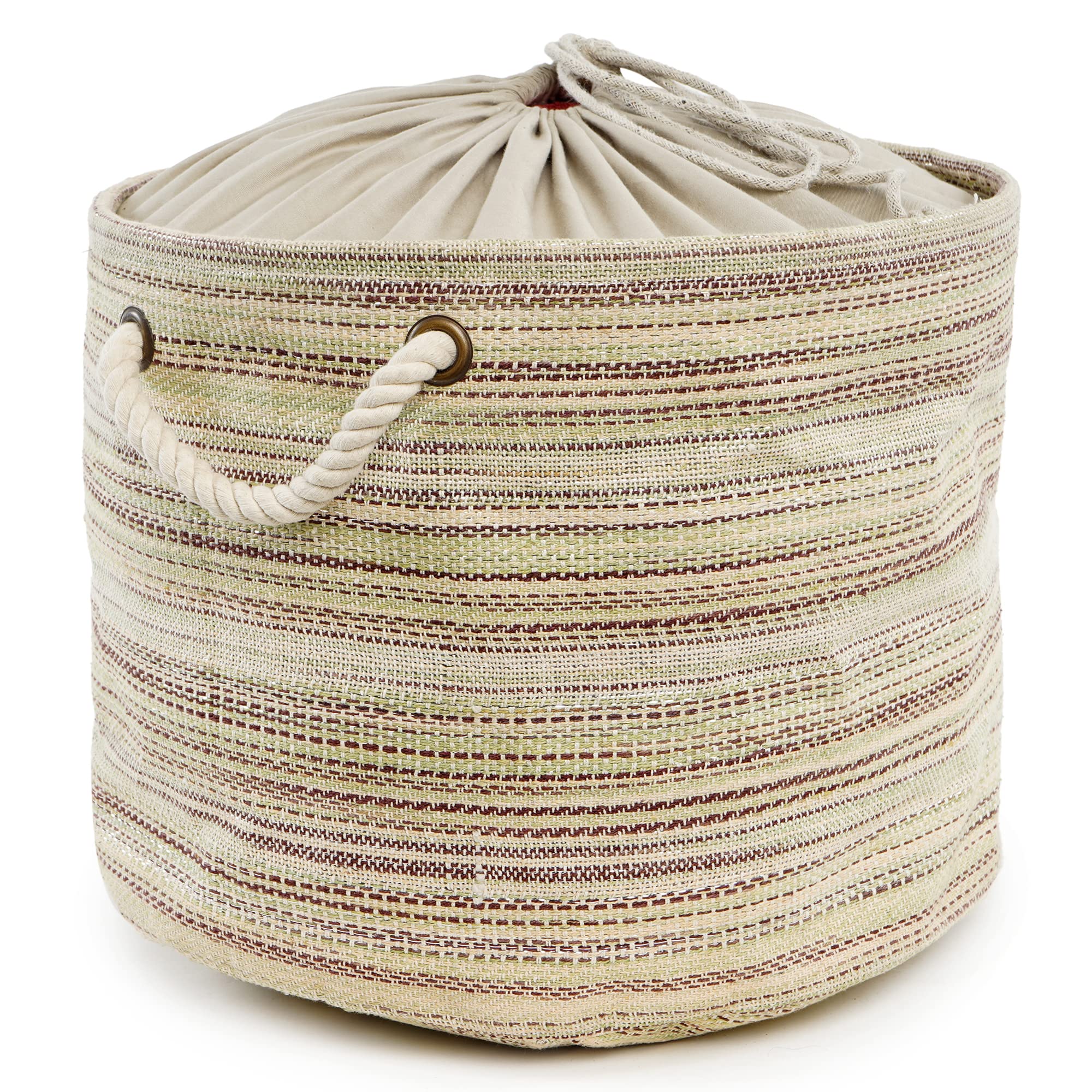 Storage Basket with Lid for Kids Toys Clothes, Large 43 Litre | Premium Laundry Bag with Cover