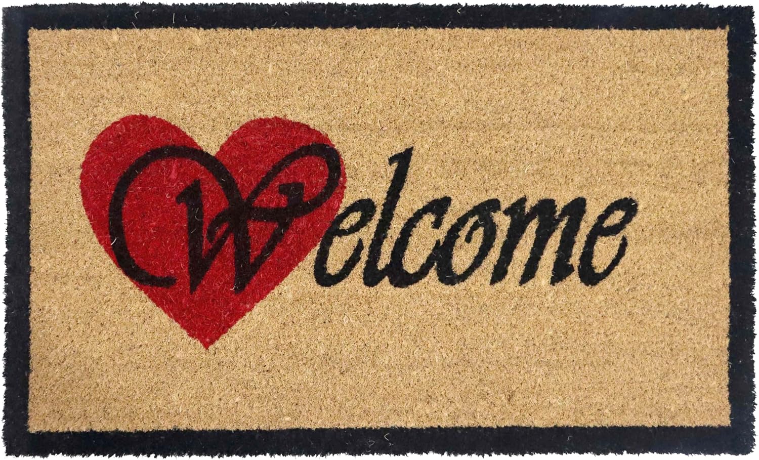 Gardenised Coco Coir Doormat with Braided Rope Design Decorative and Durable Natural Coconut Fiber Floor Mat for Front Door Porch Patio Entryway Garage Mudroom and Use 18x30, Nautical Braid