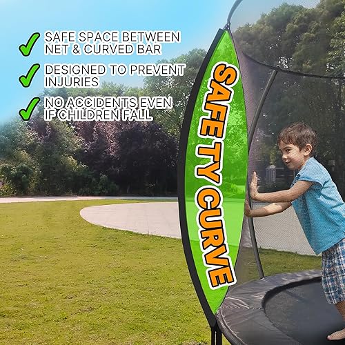 Miniatura 2 de LeJump Trampolines grandes recreativos de 7.7 pies y 12 pies con red de cierre, aprobados por ASTM para exteriores para niños y adultos