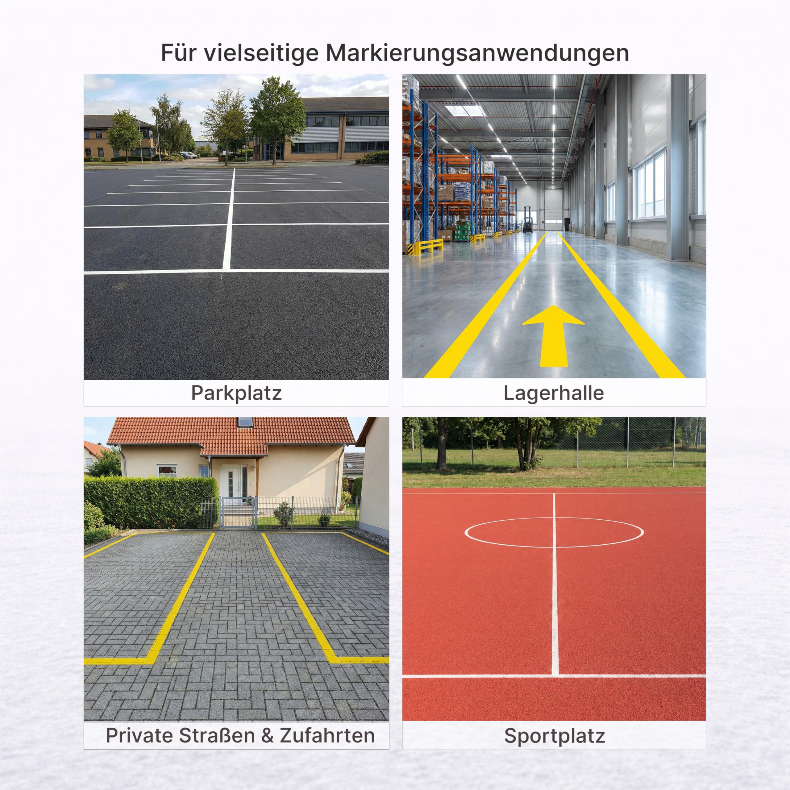 CAIRCON Markierungsfarbe Parkplatzfarbe Straßenmarkierungsfarbe WEISS - 750ml