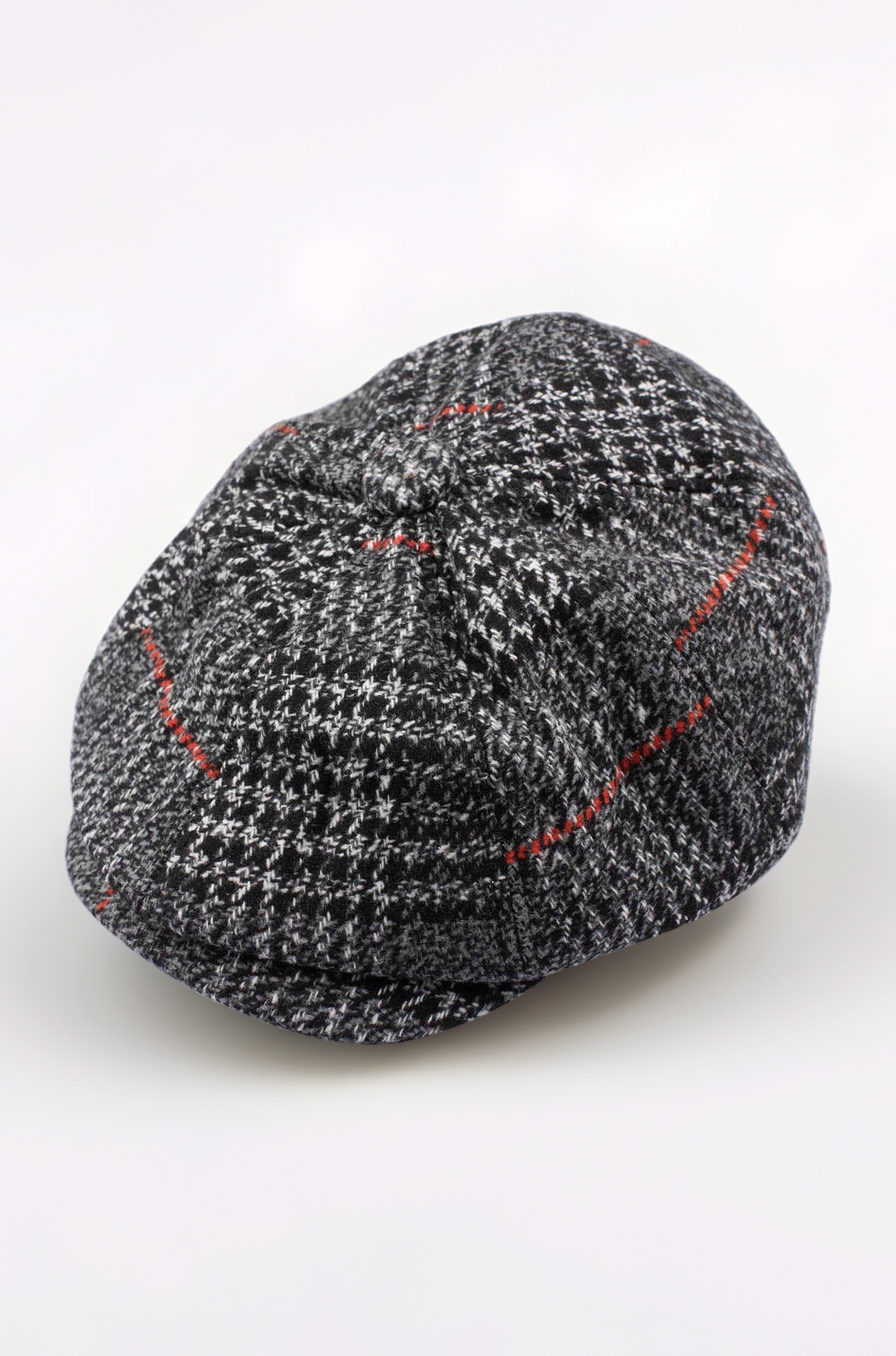 The Tie Hub Wool Flat Cap for Men & Women | Adjustable Vintage Newsboy Gatsby Hat for Casual, Travel, Outdoor | Free Size Herringbone Ivy Style Cap