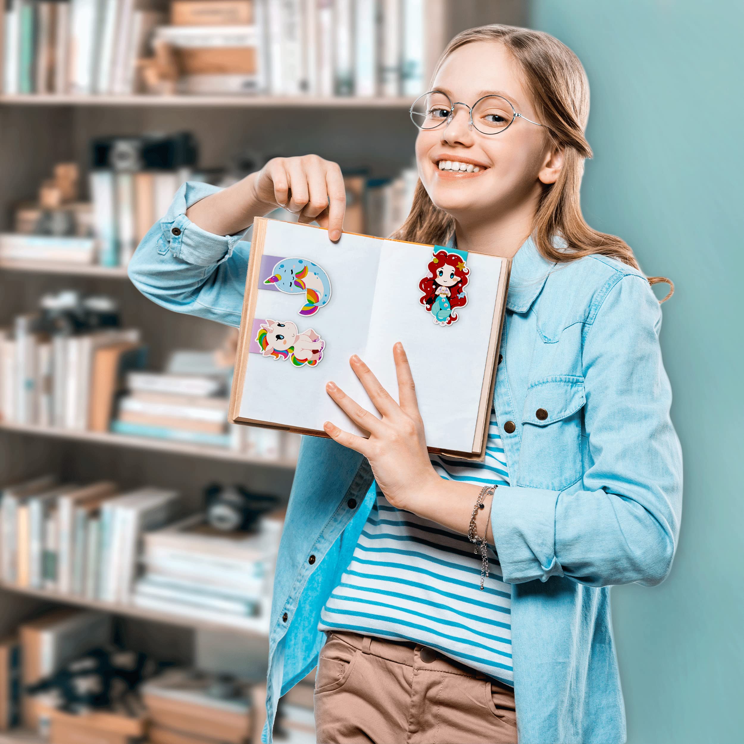 Magnetische boekenleggers voor meisjes