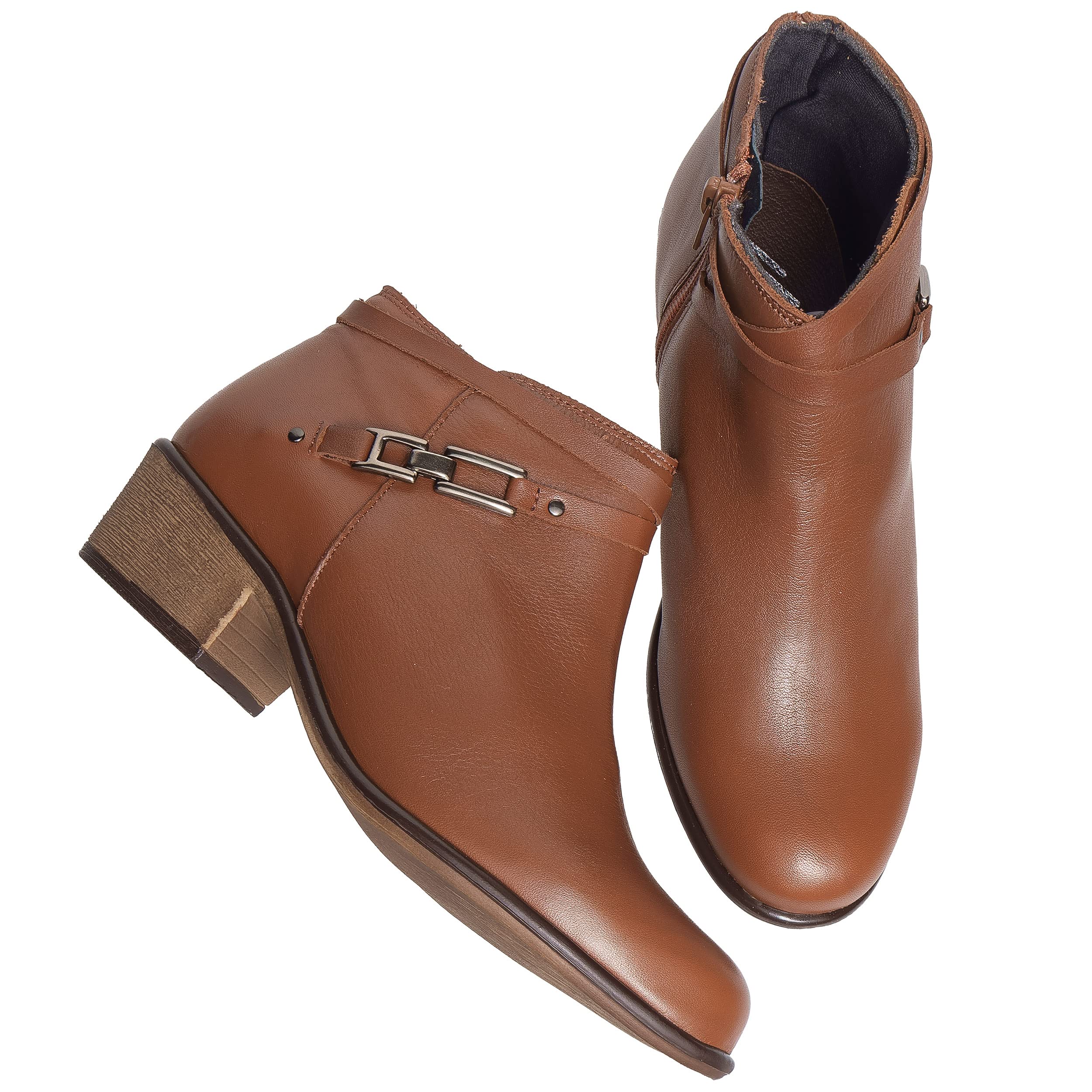 Botines mujer de piel con tacón o plataforma Botín cómodo de invierno y otoño Calzado artesanal de España tipo cuña o camperos en ante y cuero Elegantes e informales